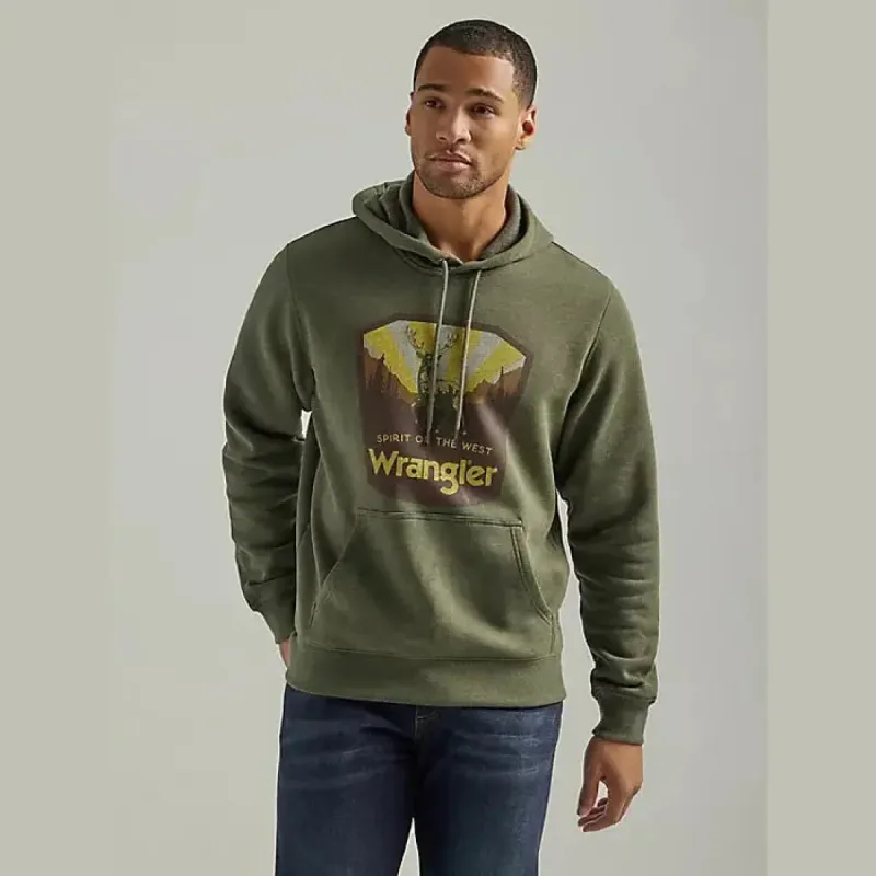 WRANGLER MENS FRONT ANIMAL LOGO HOODIE sold by Bridle Path Tack Shop