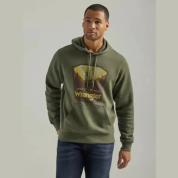 WRANGLER MENS FRONT ANIMAL LOGO HOODIE sold by Bridle Path Tack Shop