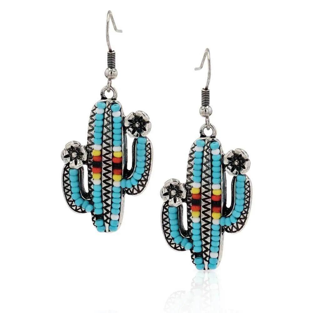 MONTANA ATTITUDE EARRINGS - ROSE GOLD CACTUS sold by Bridle Path Tack Shop