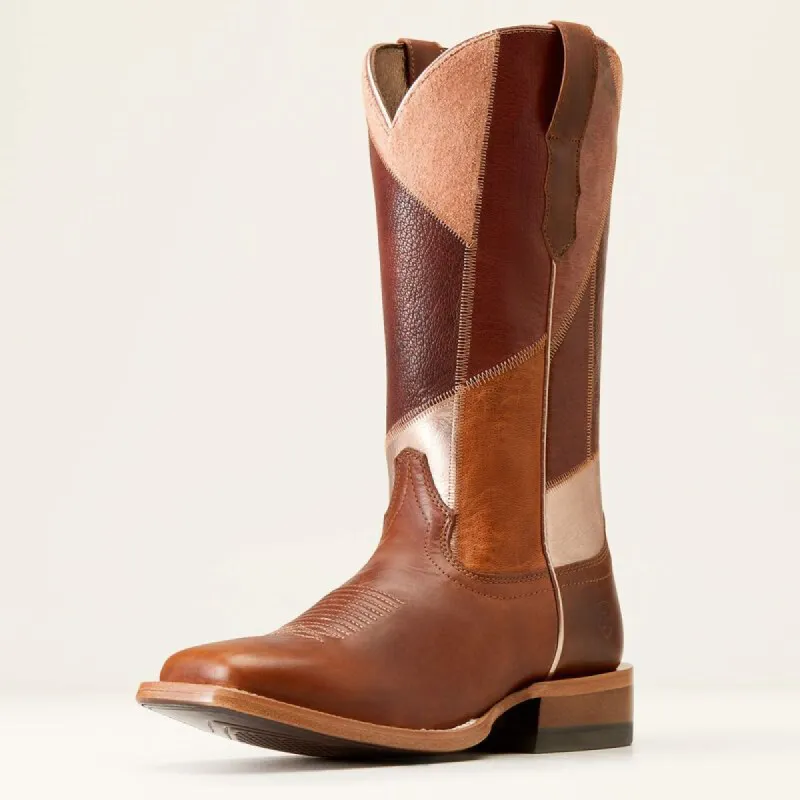 ARIAT WOMENS FRONTIER PATCHWORK WESTERN BOOT sold by Bridle Path Tack Shop