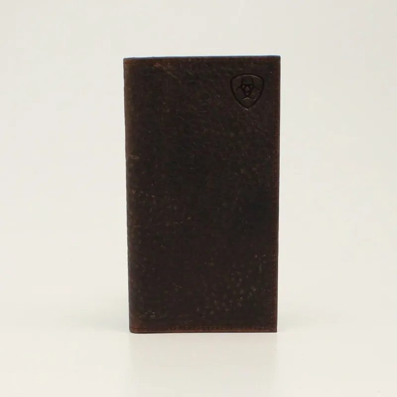 ARIAT MENS RODEO WALLET SHIELD LOGO BROWN sold by Bridle Path Tack Shop
