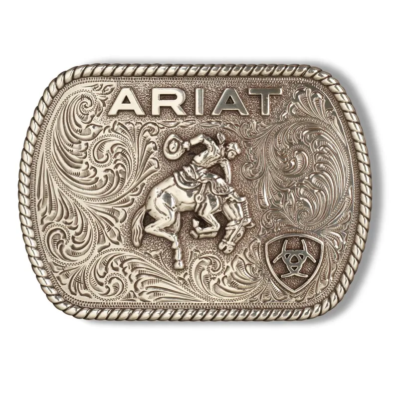ARIAT RECTANGLE VINTAGE SADDLE BRONC BUCKLE sold by Bridle Path Tack Shop