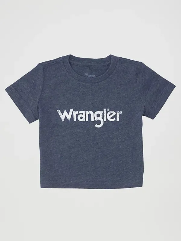 WRANGLER LITTLE BOYS GRAPHIC TEE - NAVY HEATHER sold by Bridle Path Tack Shop