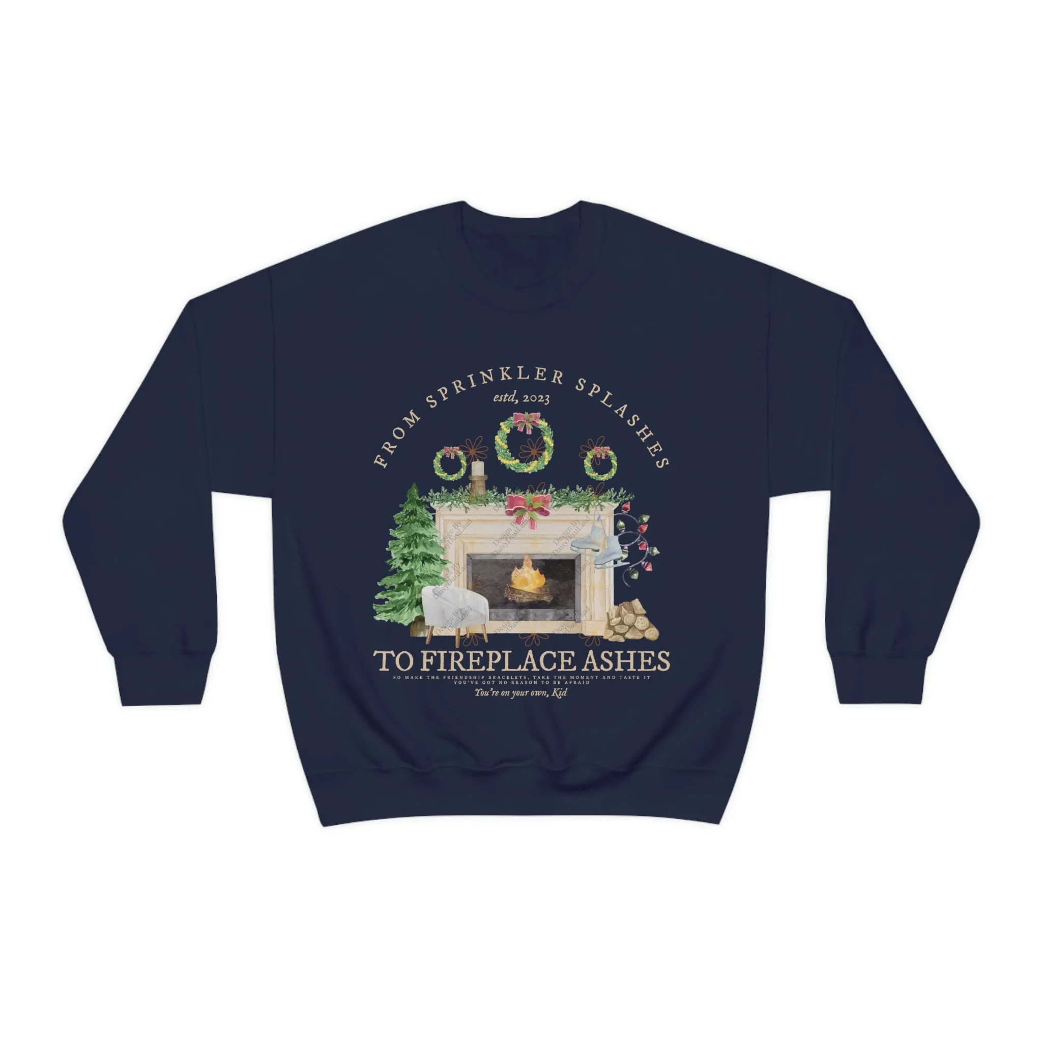 YOYOK Inspired Christmas Fireplace Crewneck sold by DaisyDustLand product image thumbnail 4