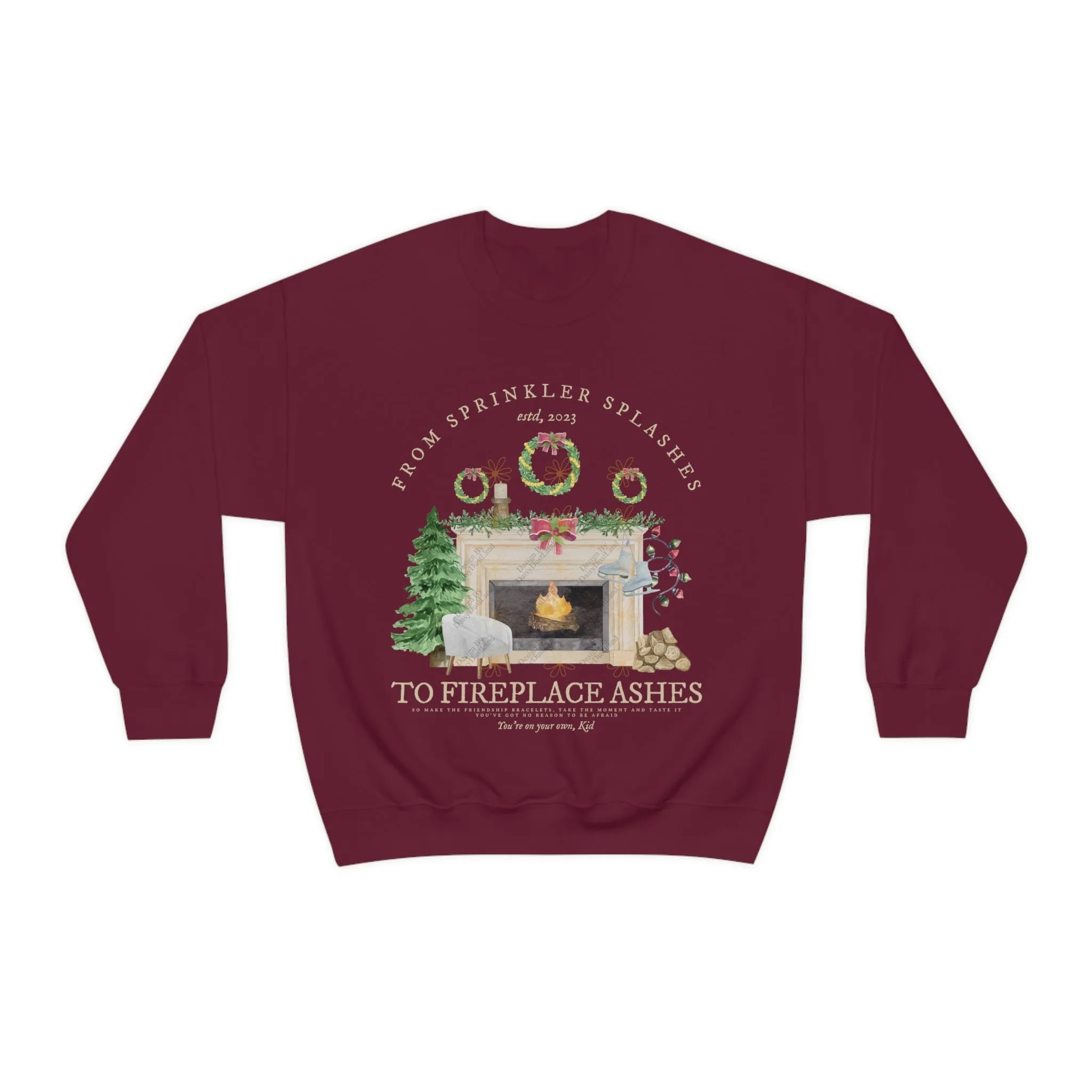YOYOK Inspired Christmas Fireplace Crewneck sold by DaisyDustLand product image thumbnail 5
