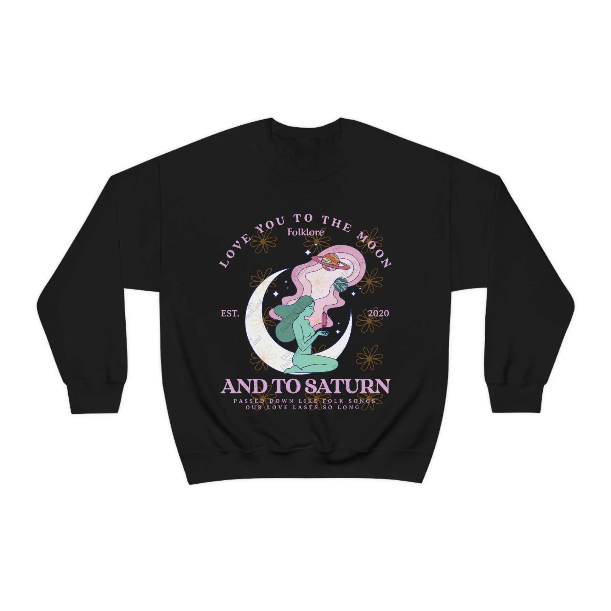 Love You To The Moon Celestial Woman Crewneck No:1 sold by DaisyDustLand product image thumbnail 3
