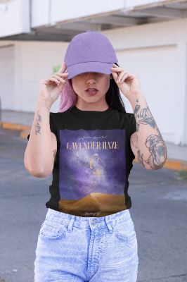 Lavender Haze Desert With Koi Fish T-shirt sold by DaisyDustLand