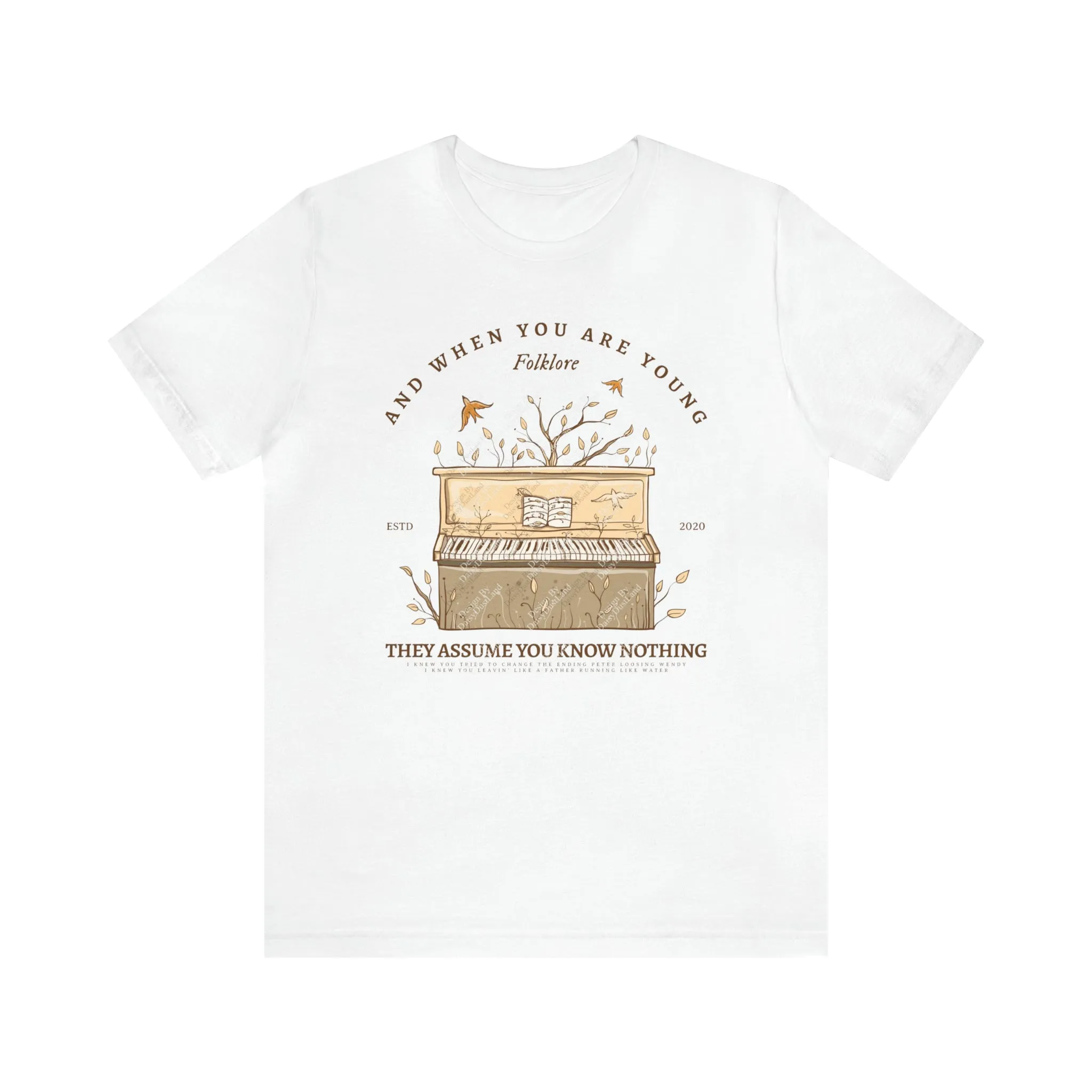 The Cardigan Themed Vintage Piano Covered With Branches Tee sold by DaisyDustLand product image thumbnail 3