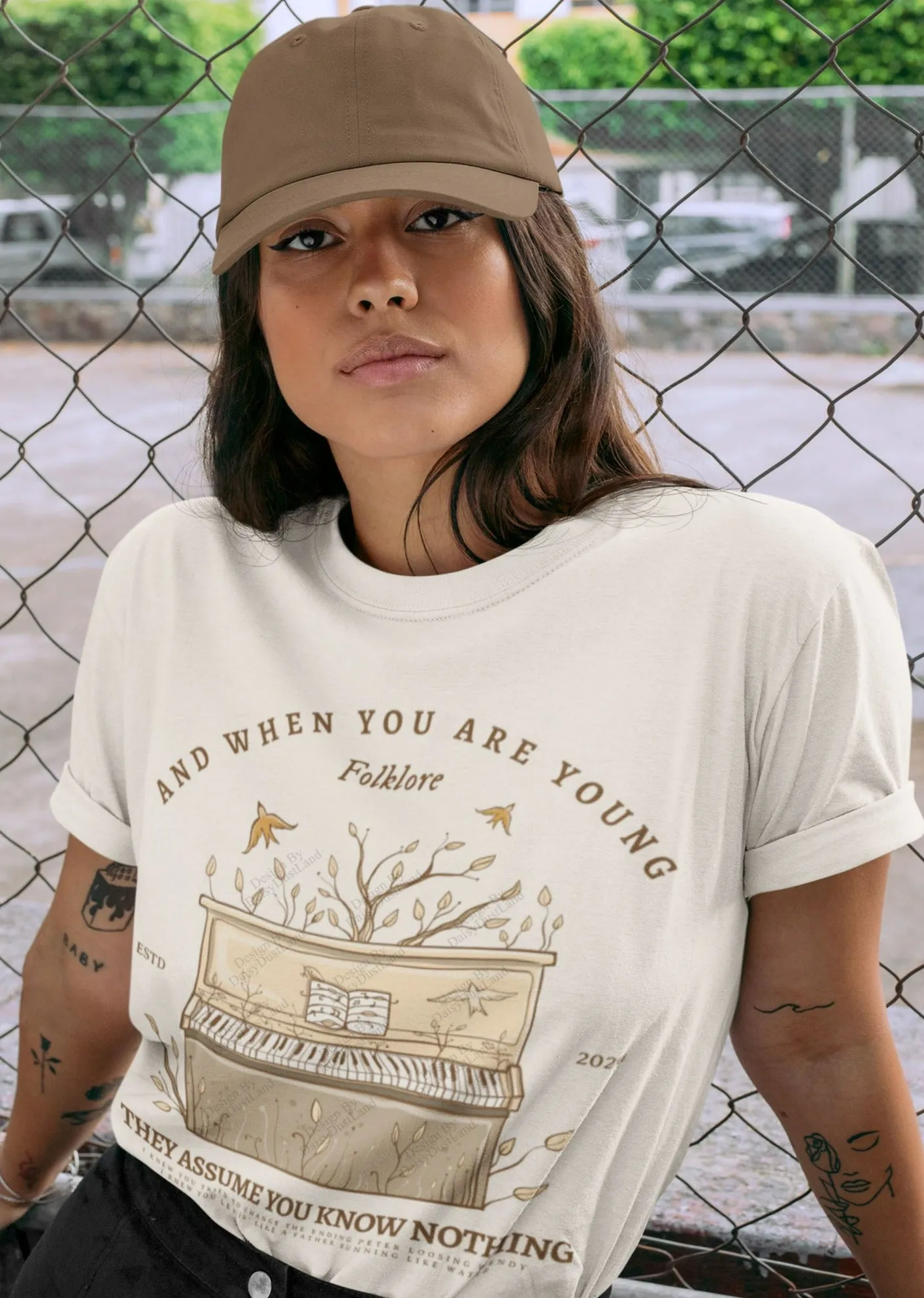 The Cardigan Themed Vintage Piano Covered With Branches Tee sold by DaisyDustLand