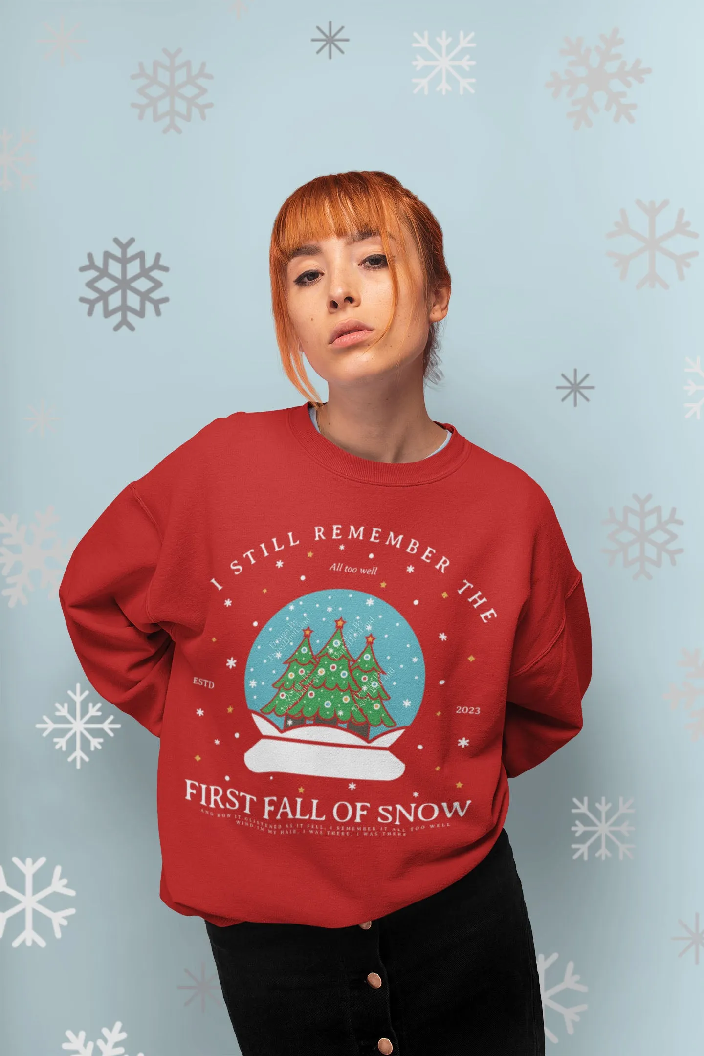 All Too Well The First Fall Of Snow Swiftmas Crewneck sold by DaisyDustLand product image thumbnail 3