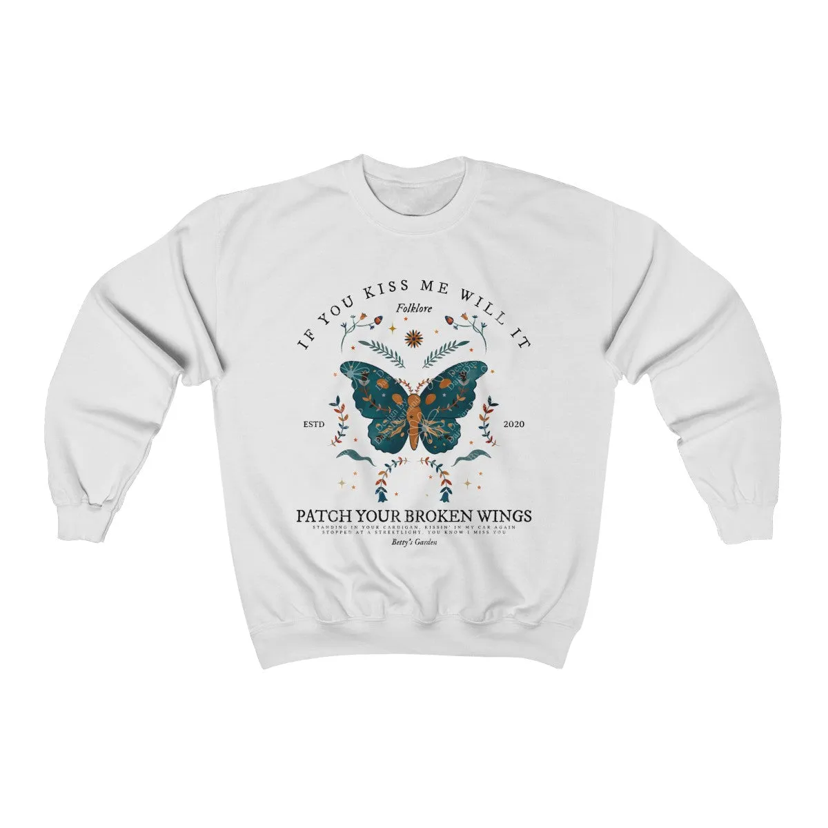 Betty's Garden Vintage Butterfly Sweatshirt sold by DaisyDustLand product image thumbnail 4