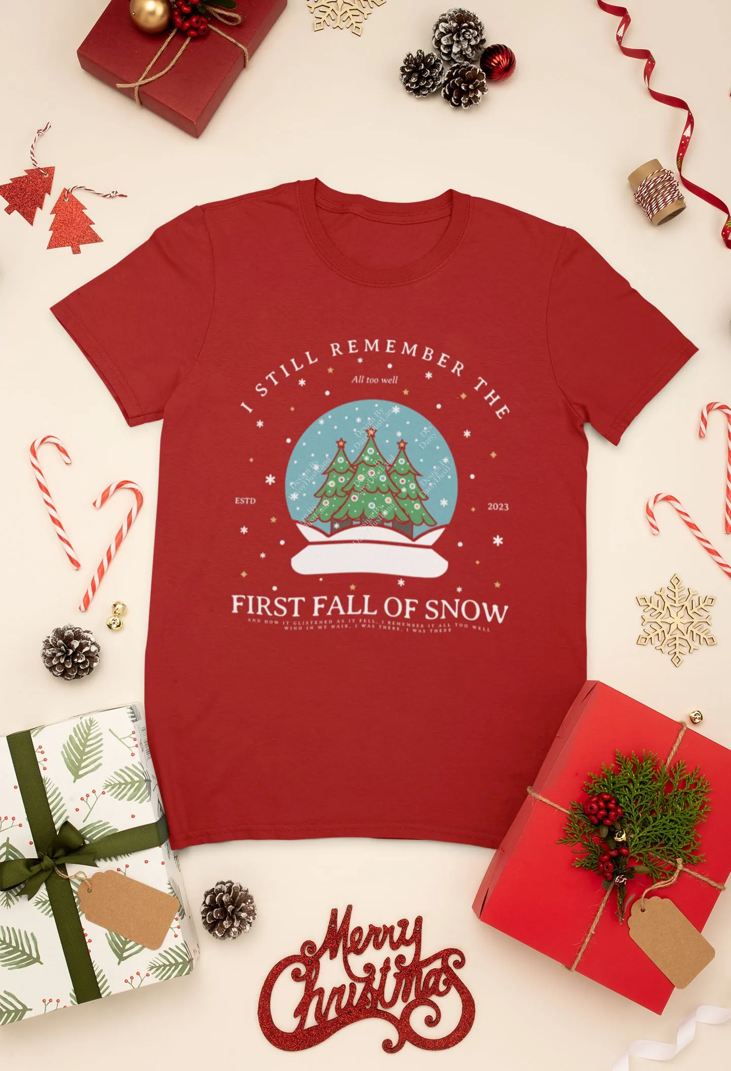 All Too Well The First Fall Of Snow Swiftmas Tee sold by DaisyDustLand product image thumbnail 3