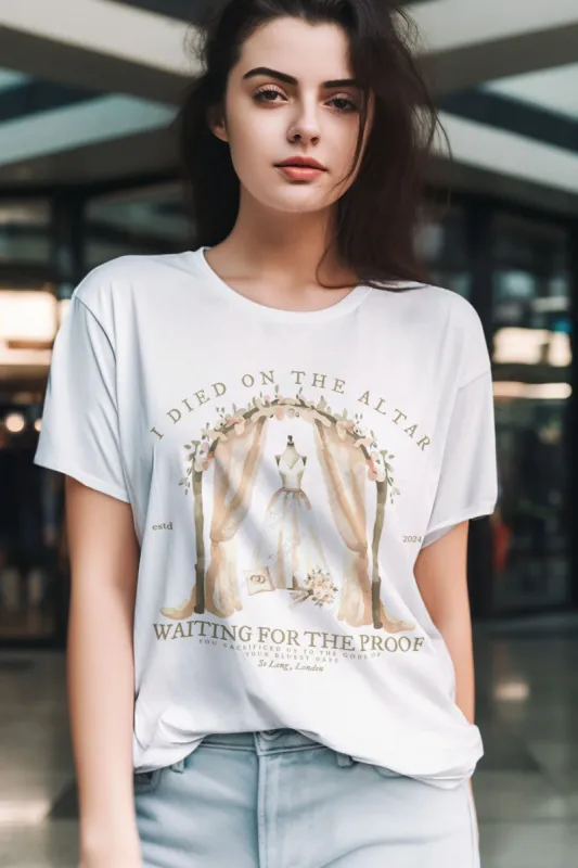 So Long London Boho Wedding Altar Watercolor Graphic T-Shirt sold by DaisyDustLand