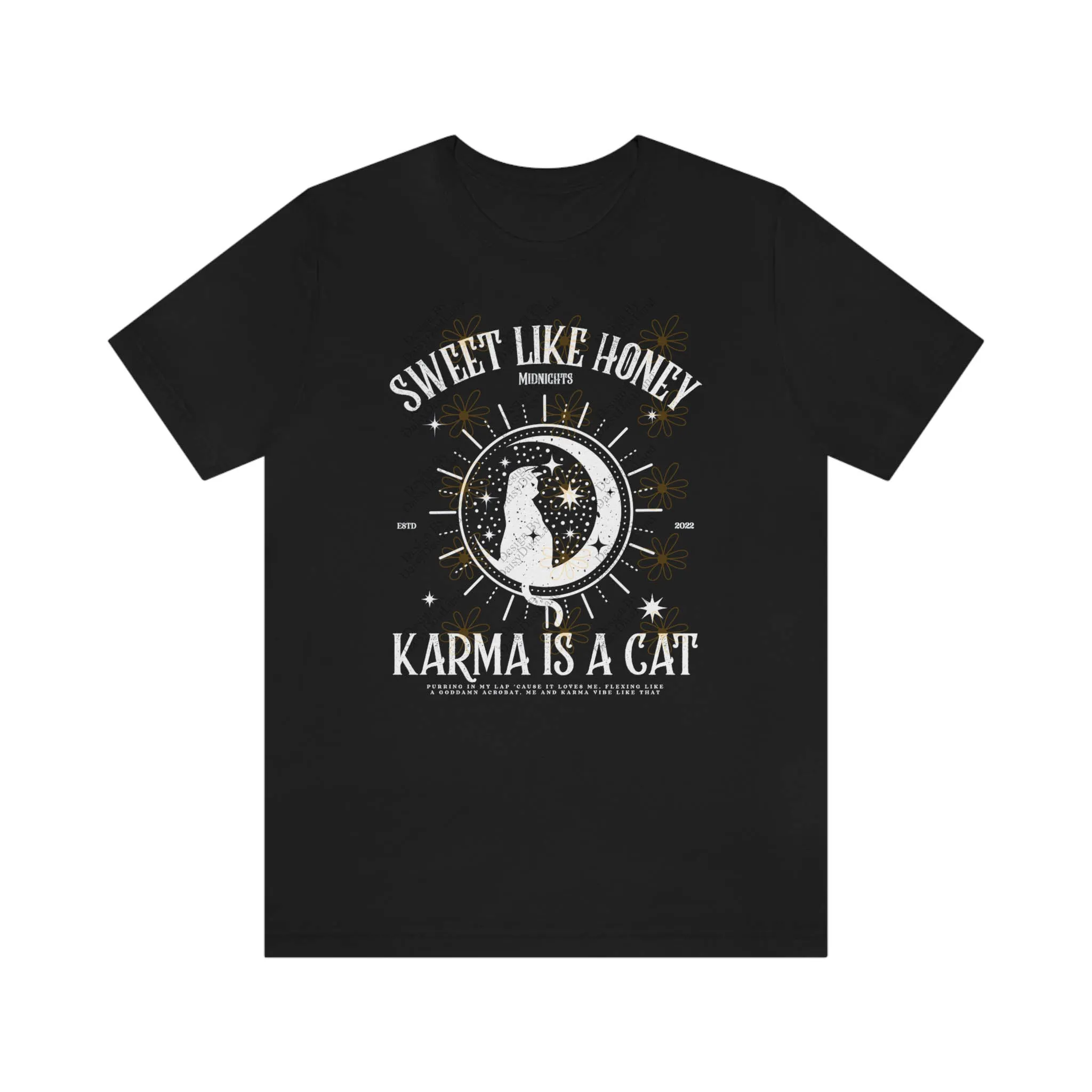 Karma Is a Cat Celestial Tee sold by DaisyDustLand product image thumbnail 4