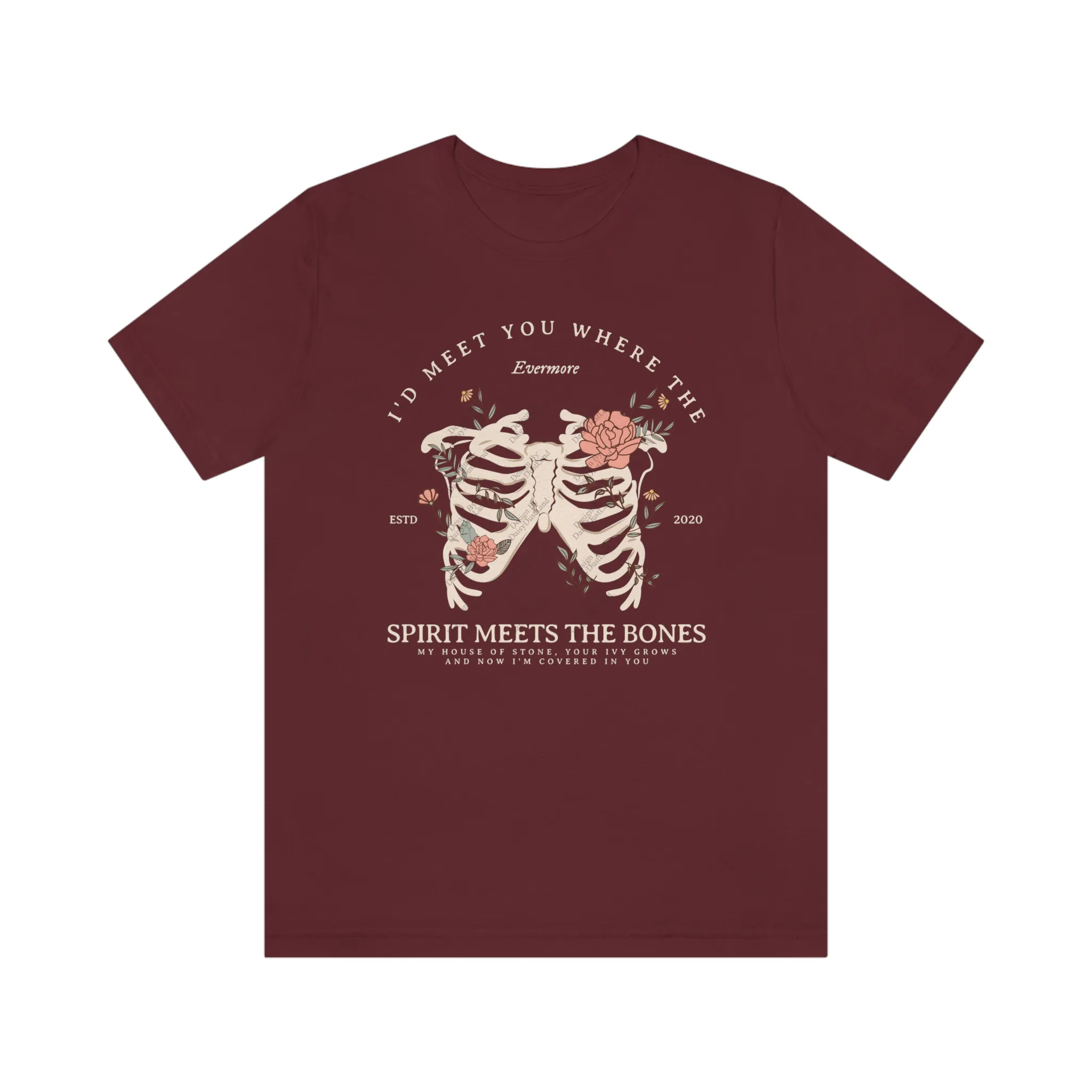 Ivy Rib Cage With The Flowers Evermore T-shirt sold by DaisyDustLand product image thumbnail 2