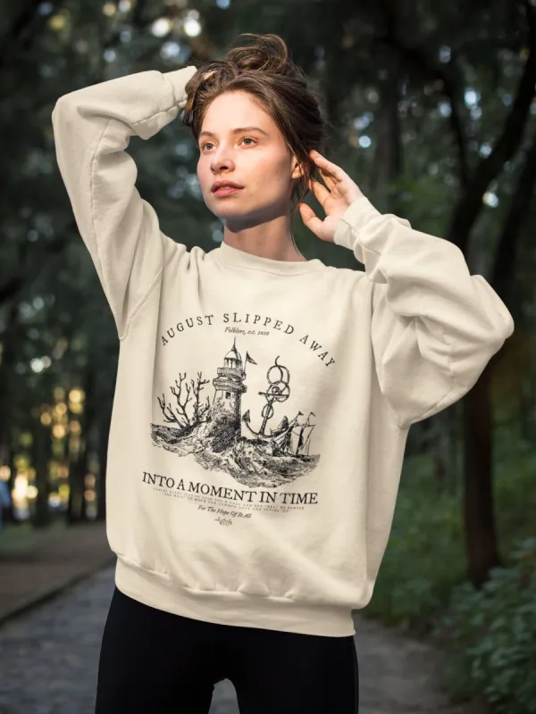 August Slipped Away Nautical Lighthouse Crewneck sold by DaisyDustLand