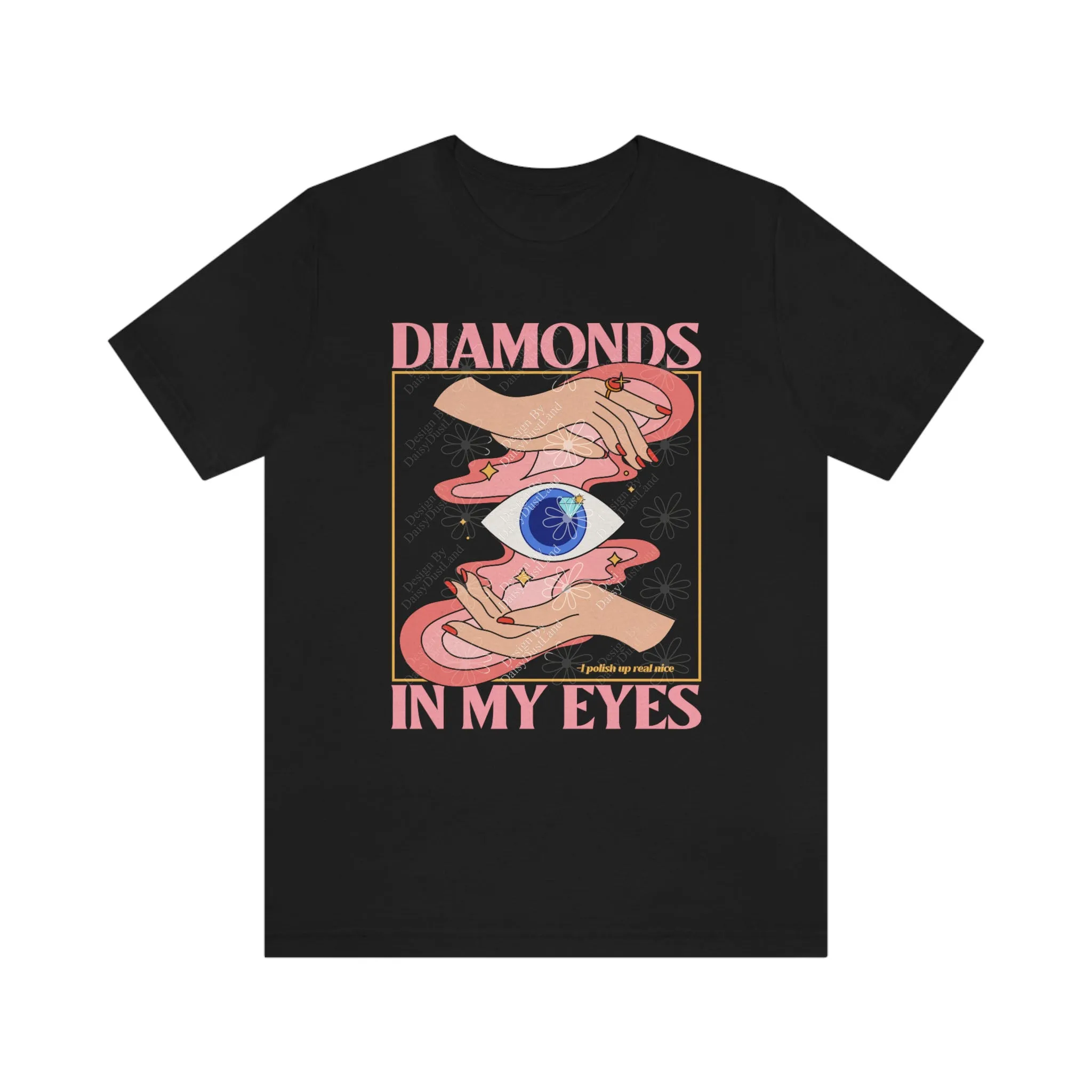 Diamonds In My Eyes Retro Graphic Tee sold by DaisyDustLand product image thumbnail 3