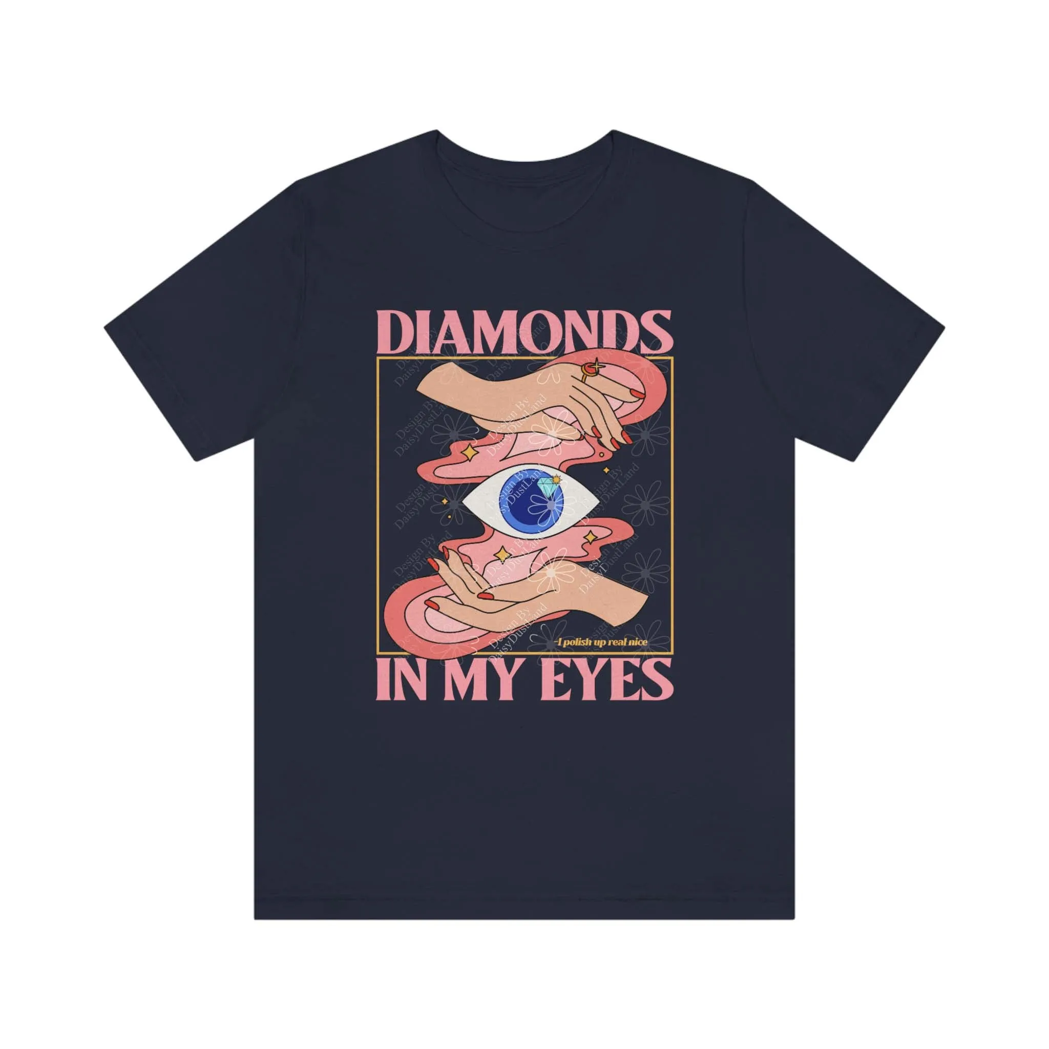 Diamonds In My Eyes Retro Graphic Tee sold by DaisyDustLand product image thumbnail 5