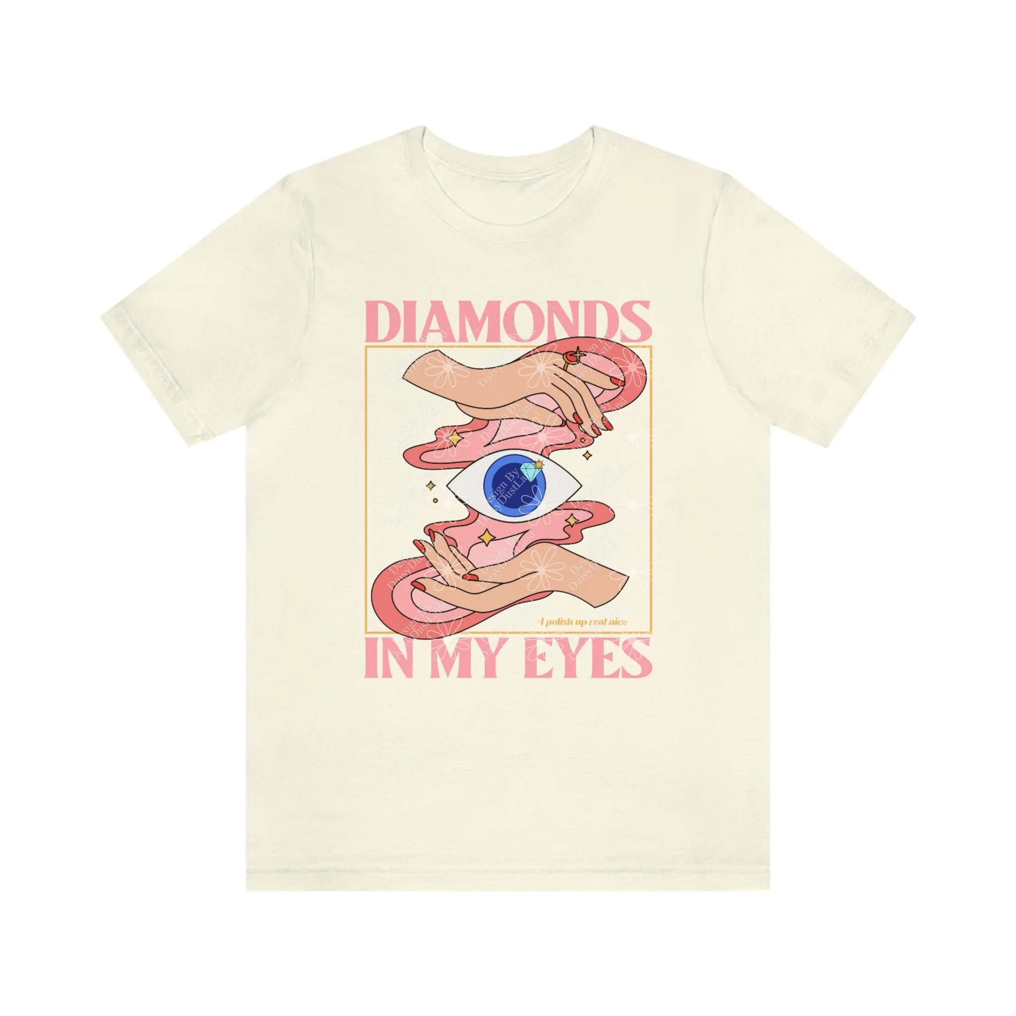 Diamonds In My Eyes Retro Graphic Tee sold by DaisyDustLand product image thumbnail 4