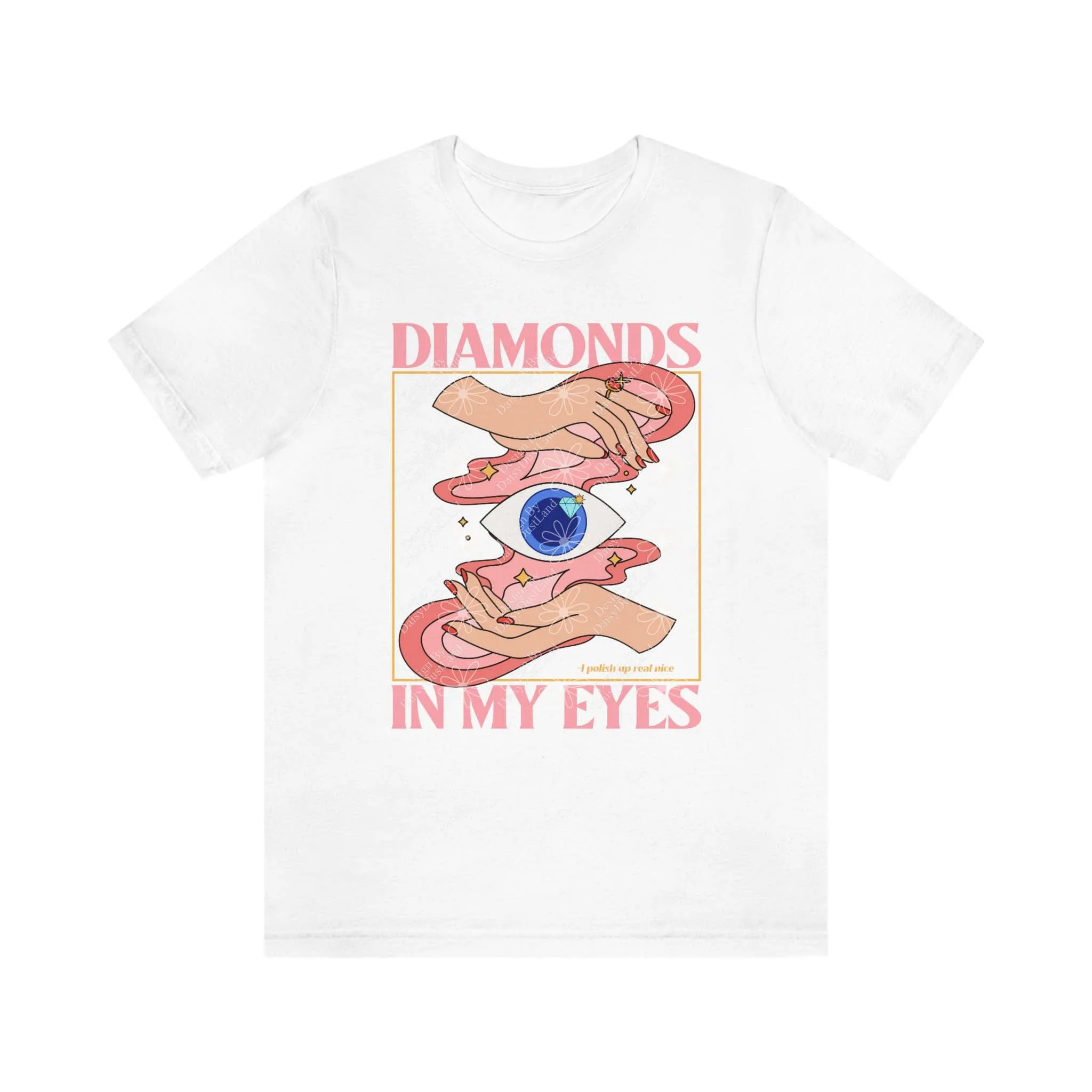 Diamonds In My Eyes Retro Graphic Tee sold by DaisyDustLand product image thumbnail 2