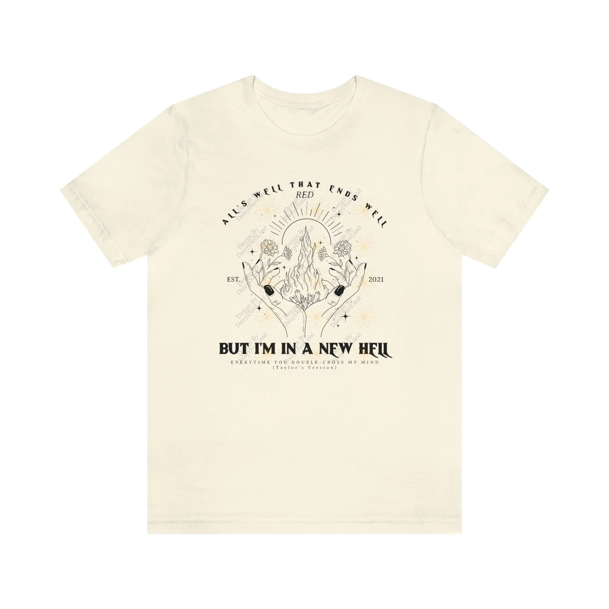 All Too Well Hands With Fire Graphic Tee sold by DaisyDustLand product image thumbnail 3