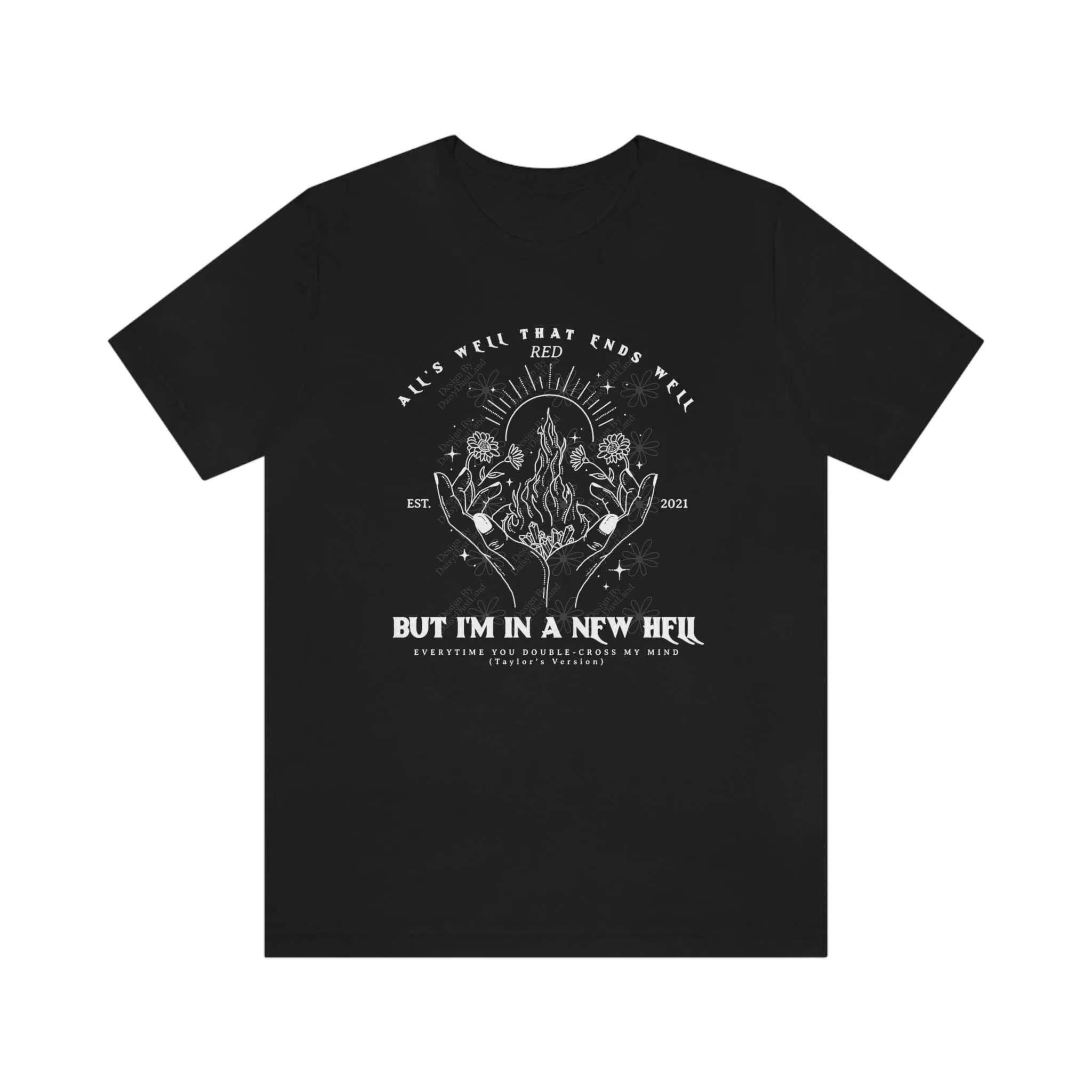 All Too Well Hands With Fire Graphic Tee sold by DaisyDustLand product image thumbnail 2