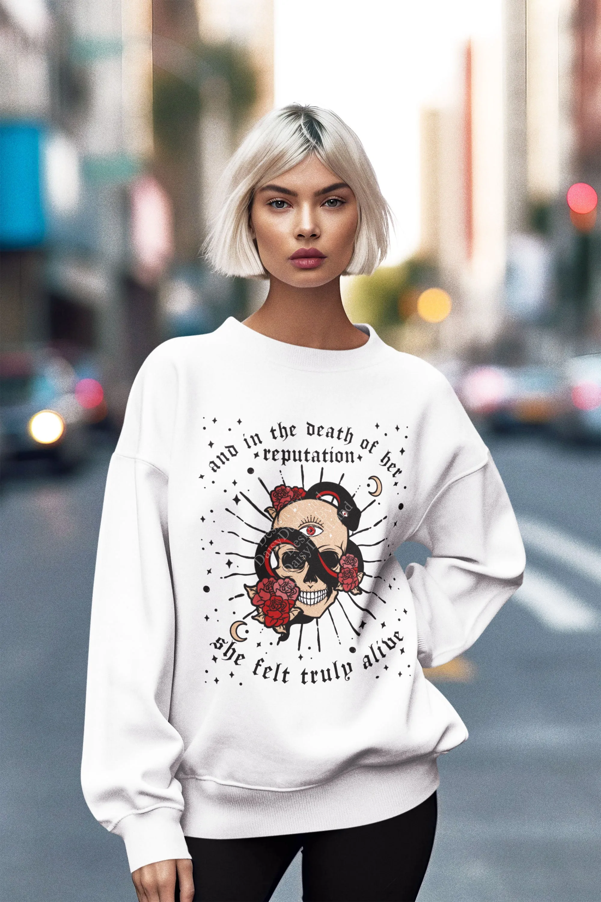 And In the Death of her Reputation She Felt Truly Alive Rep Sweatshirt sold by DaisyDustLand