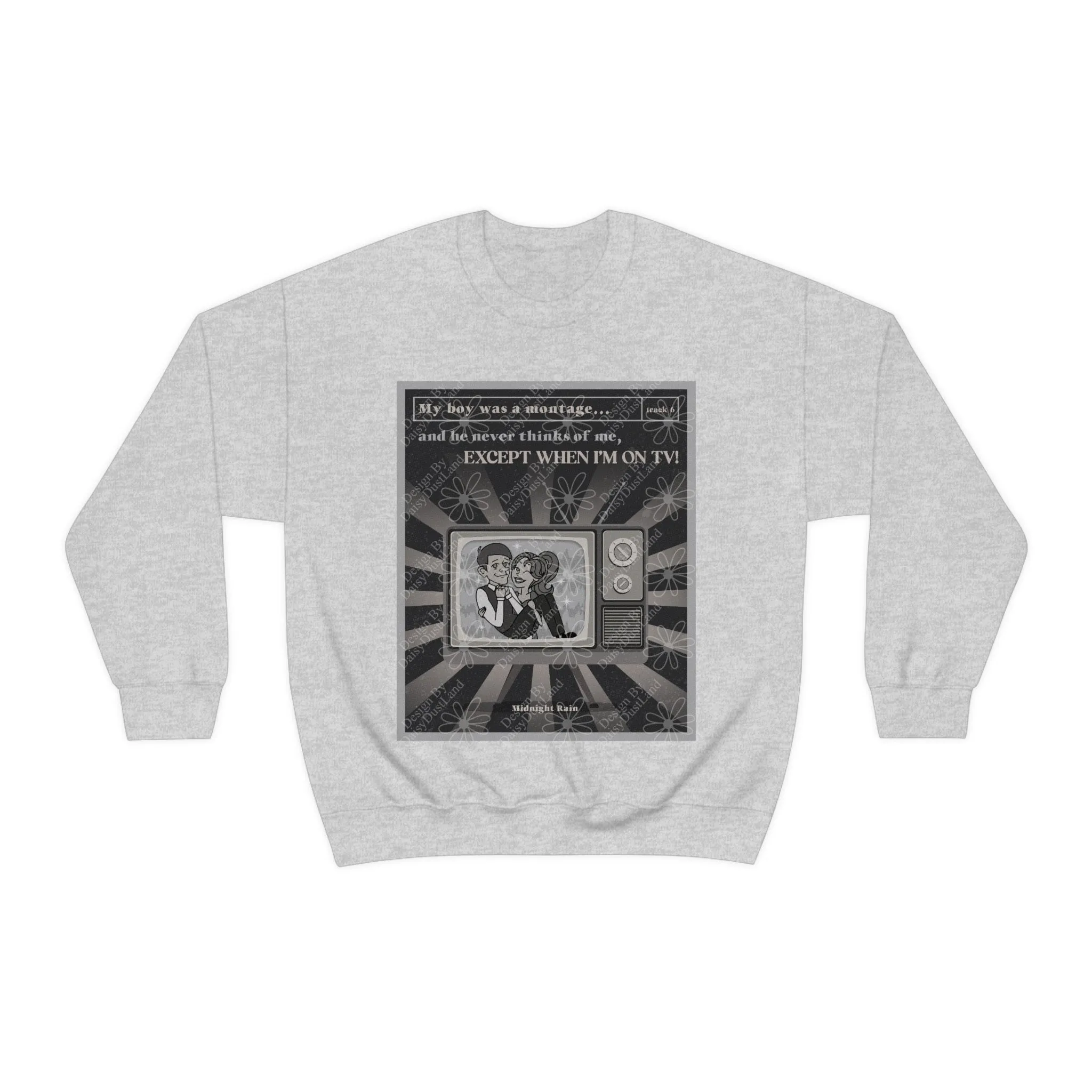 Except When I'm On TV Vintage Graphic Crewneck sold by DaisyDustLand product image thumbnail 5