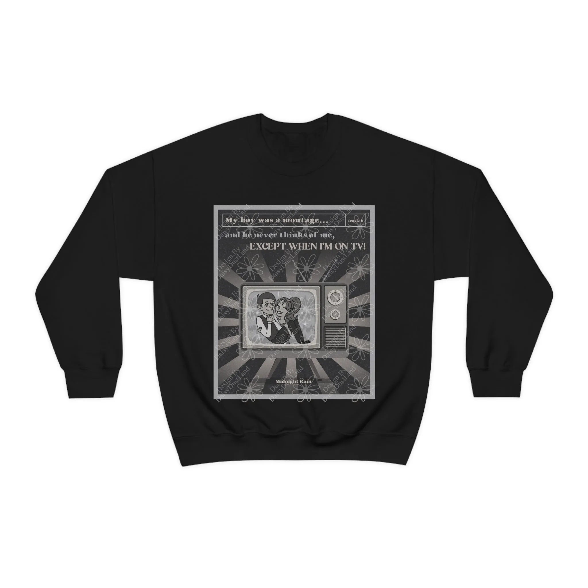 Except When I'm On TV Vintage Graphic Crewneck sold by DaisyDustLand product image thumbnail 2