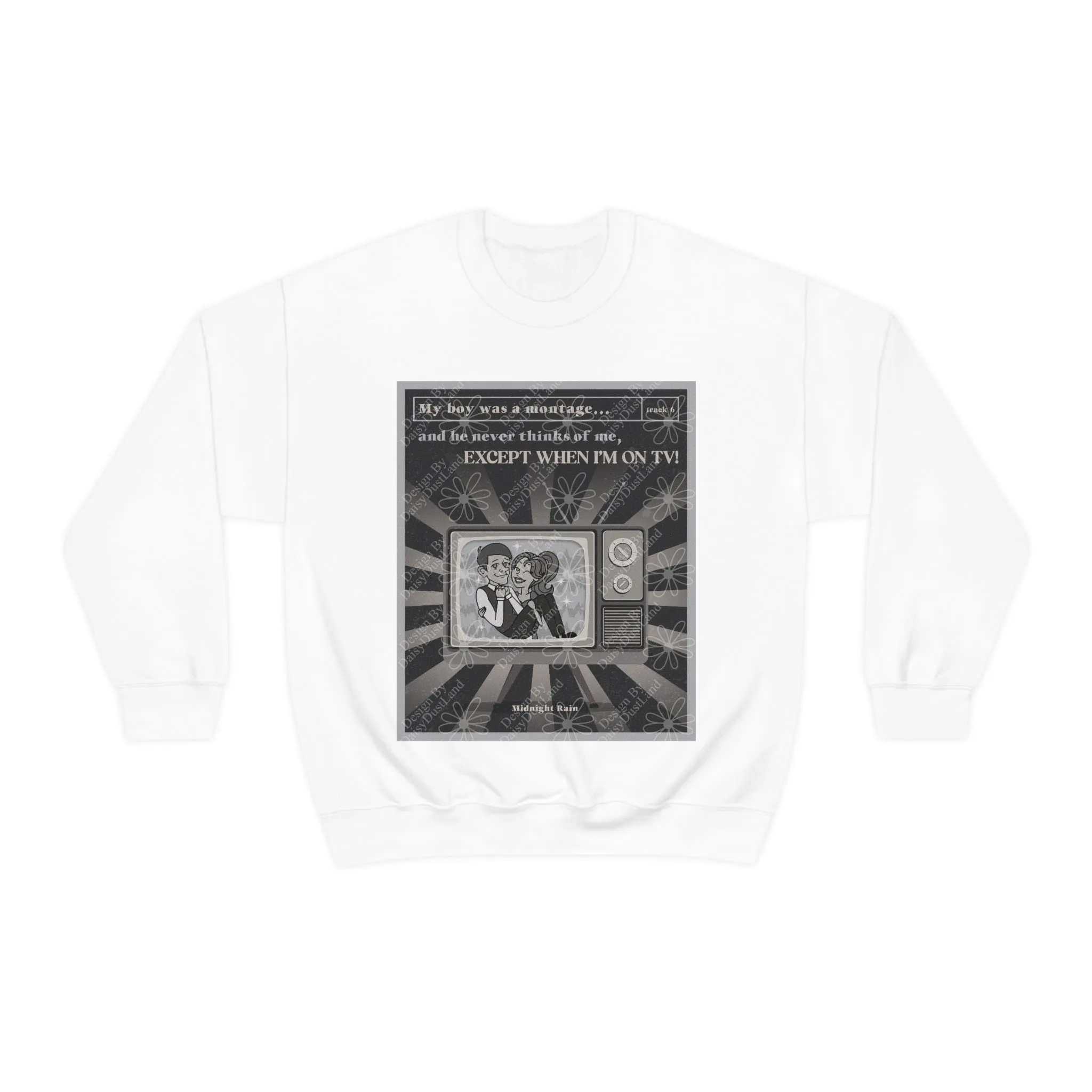 Except When I'm On TV Vintage Graphic Crewneck sold by DaisyDustLand product image thumbnail 4