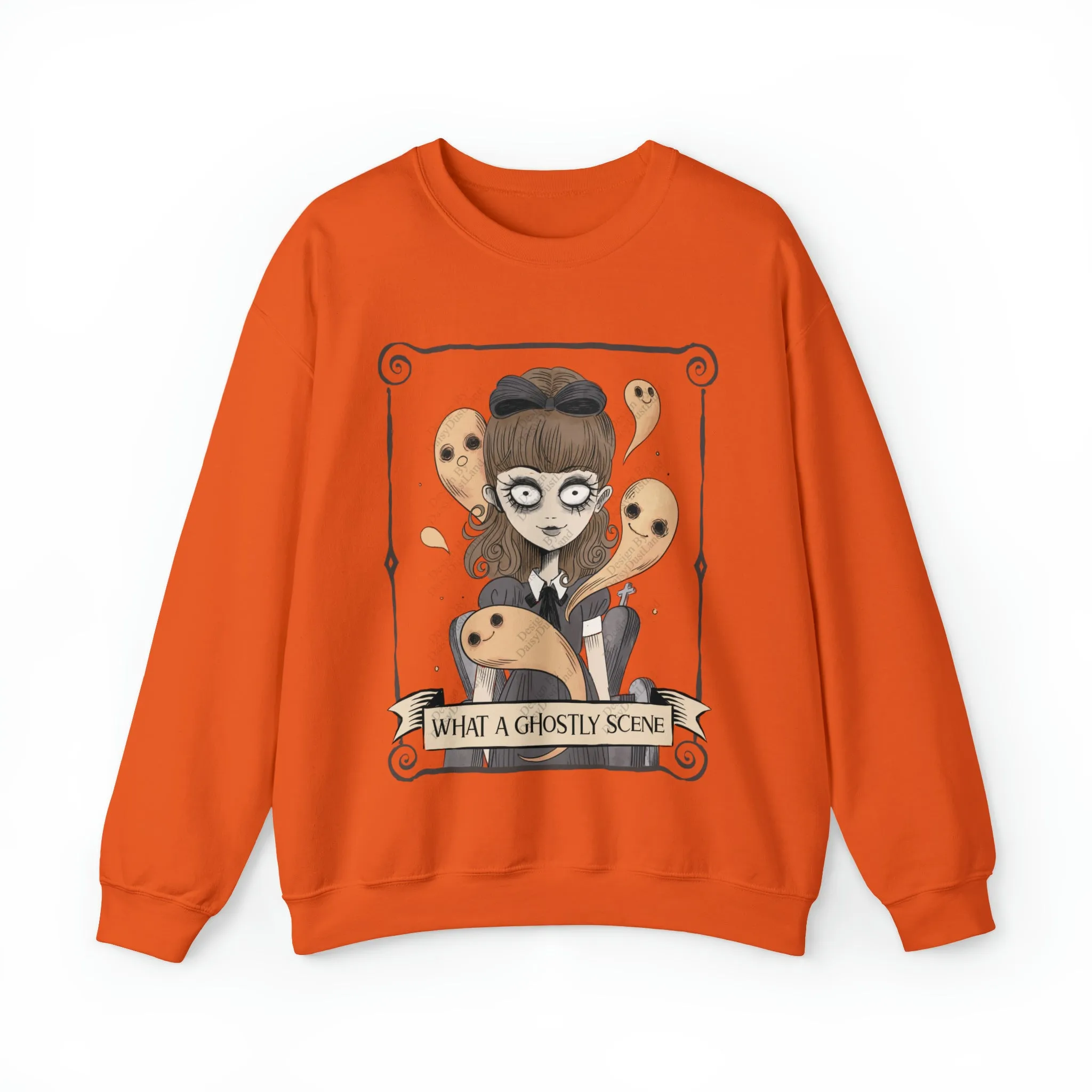 What A Ghostly Scene Halloween Edition Sweatshirt sold by DaisyDustLand product image thumbnail 2