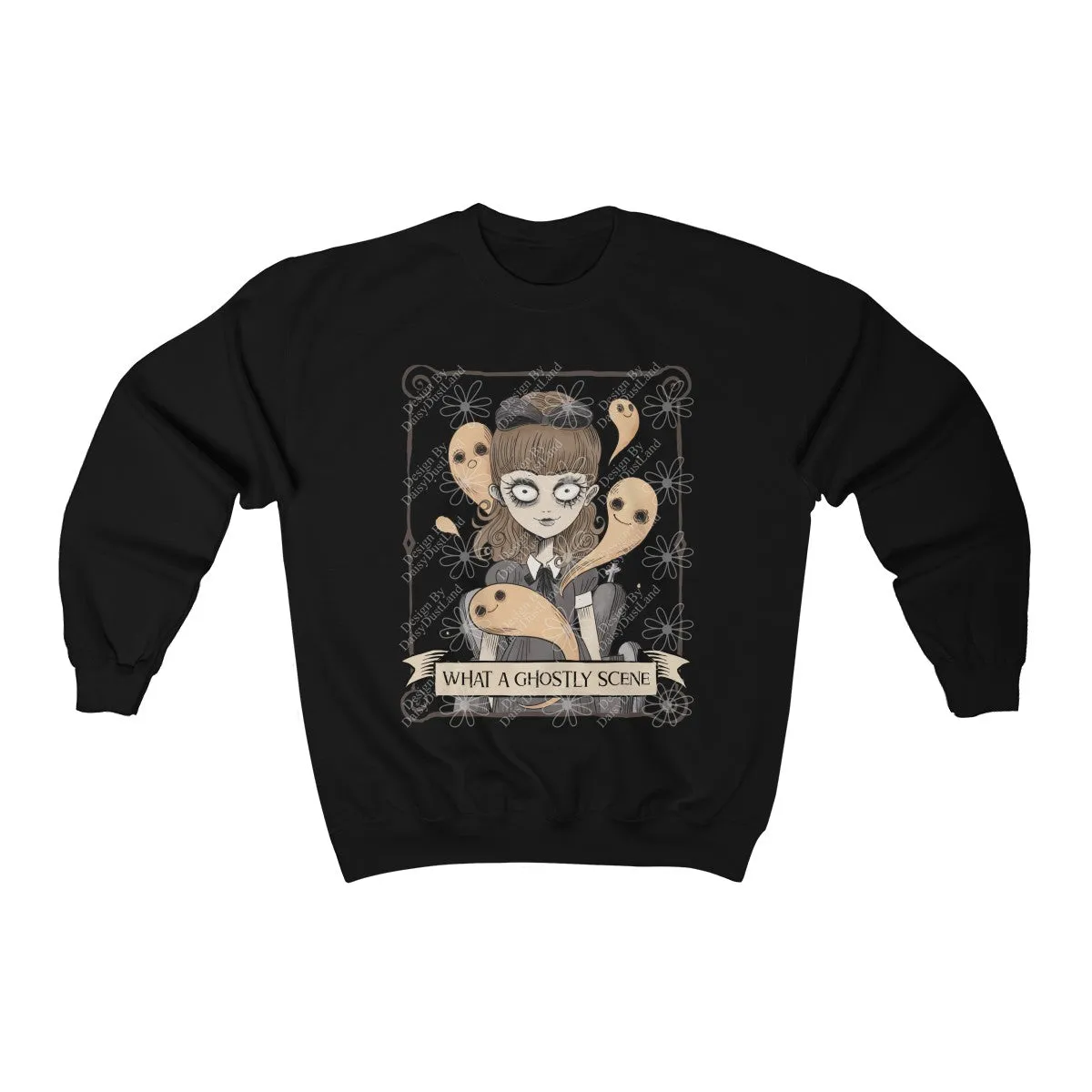What A Ghostly Scene Halloween Edition Sweatshirt sold by DaisyDustLand product image thumbnail 5