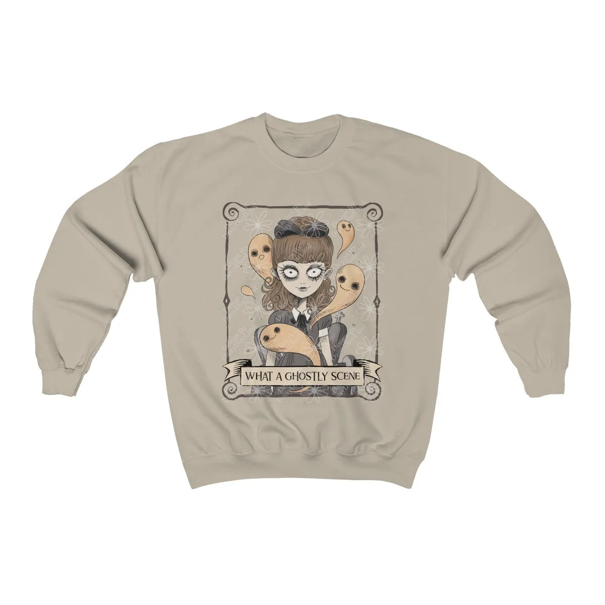 What A Ghostly Scene Halloween Edition Sweatshirt sold by DaisyDustLand product image thumbnail 3