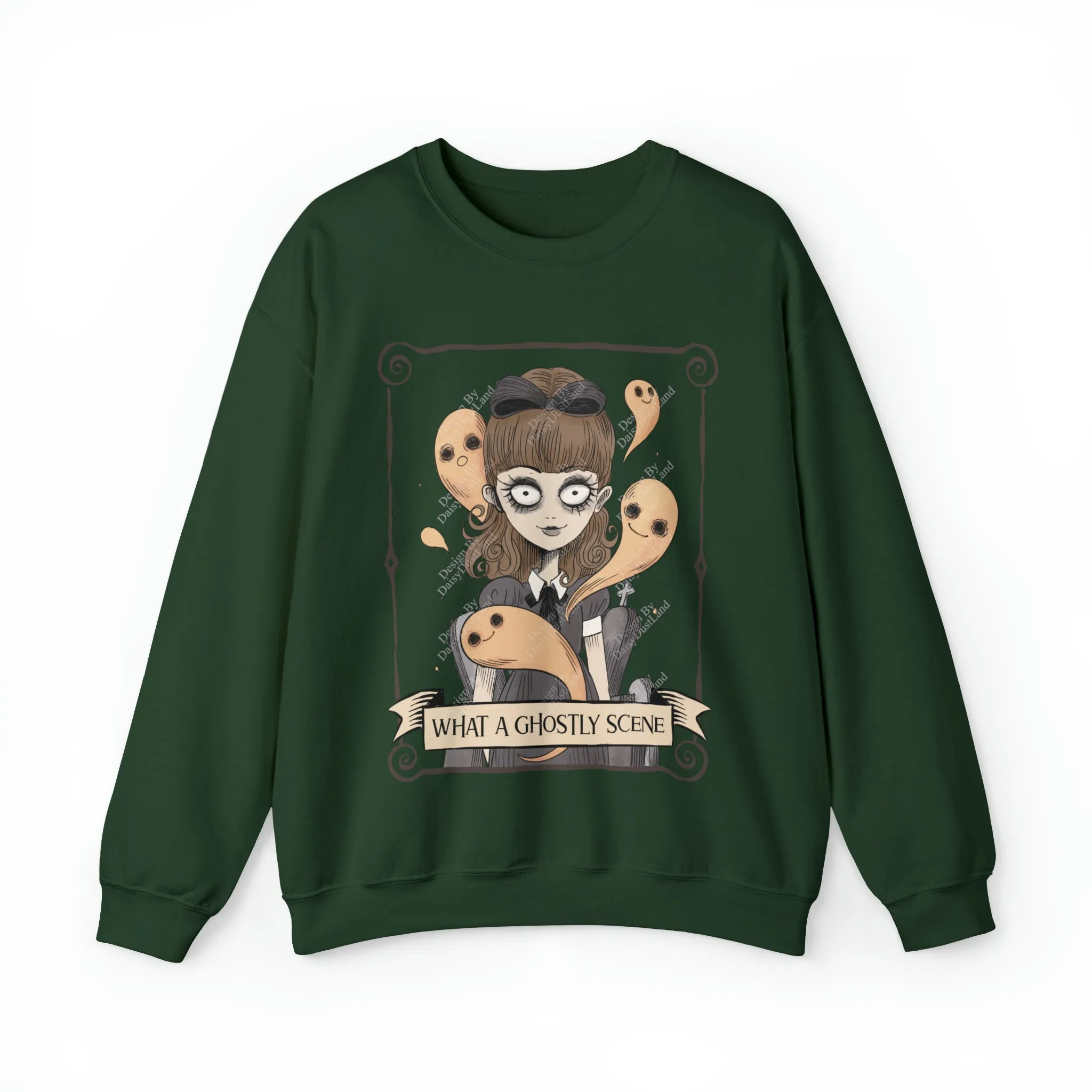 What A Ghostly Scene Halloween Edition Sweatshirt sold by DaisyDustLand product image thumbnail 4
