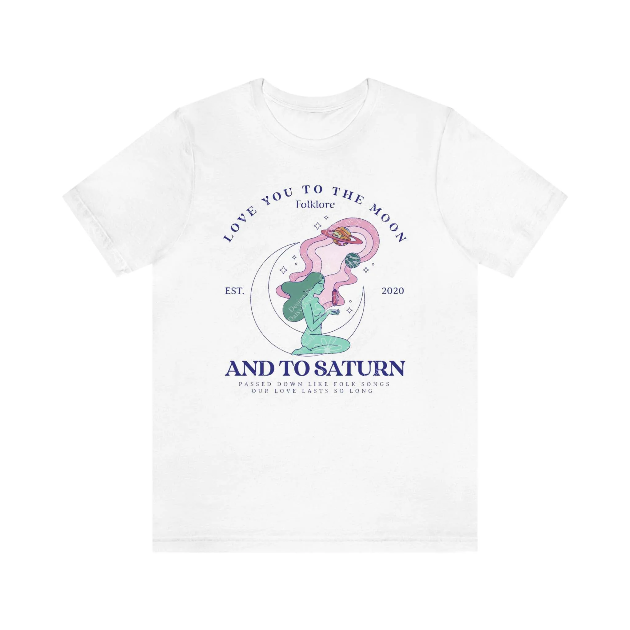 Love You To The Moon Celestial Woman Tee No:1 sold by DaisyDustLand product image thumbnail 3