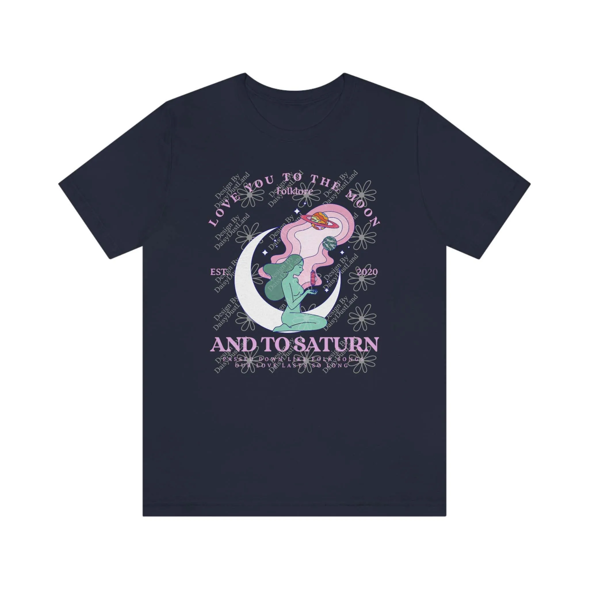Love You To The Moon Celestial Woman Tee No:1 sold by DaisyDustLand product image thumbnail 2