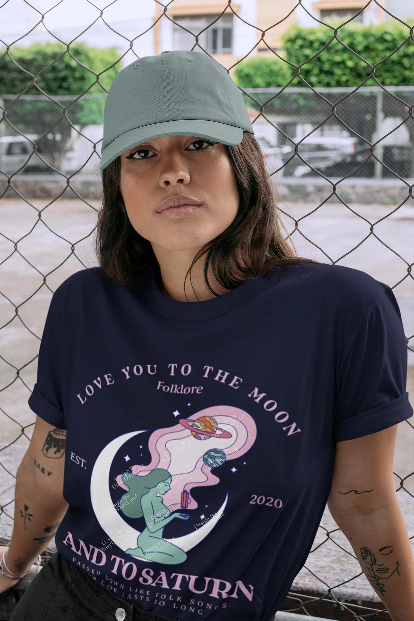 Love You To The Moon Celestial Woman Tee No:1 sold by DaisyDustLand