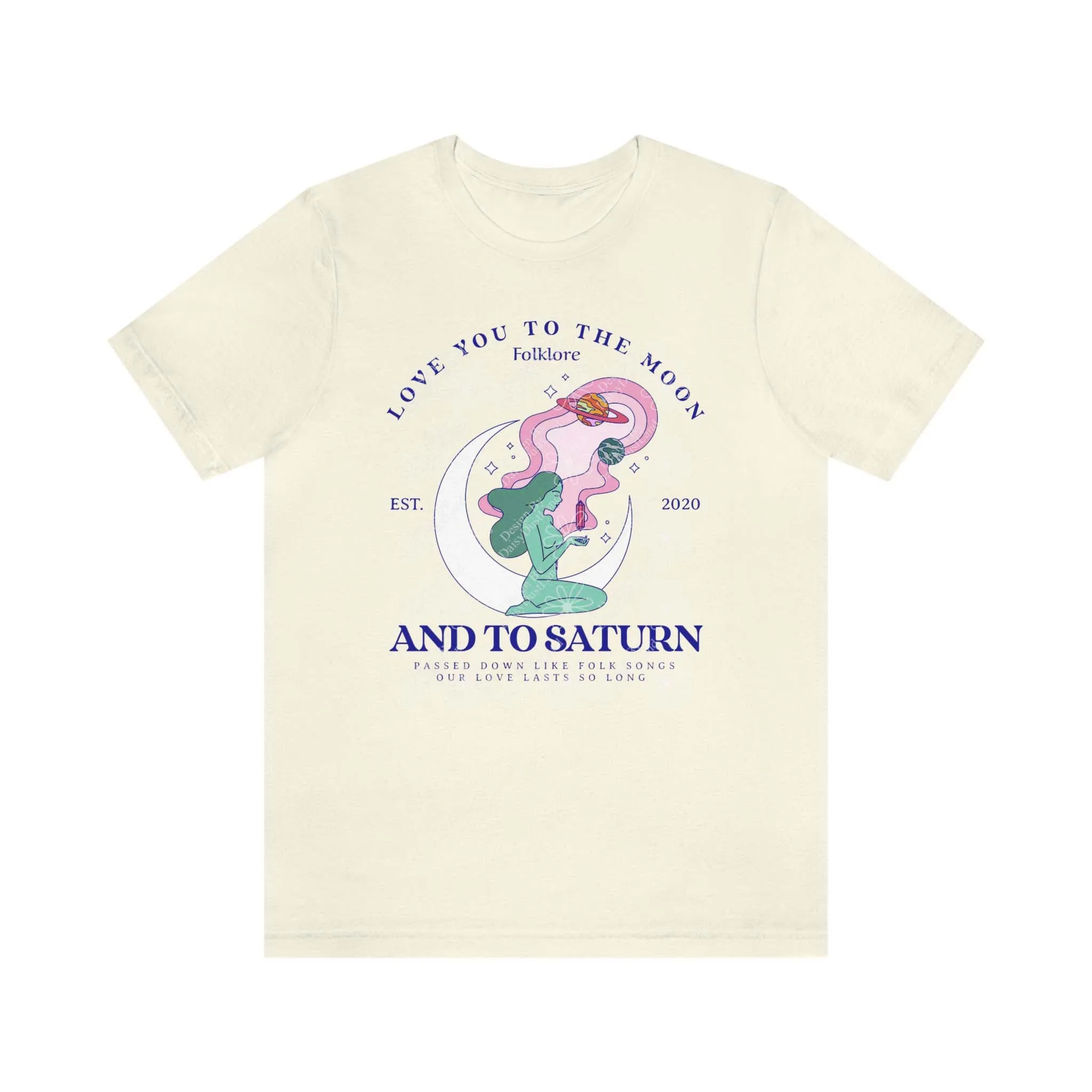 Love You To The Moon Celestial Woman Tee No:1 sold by DaisyDustLand product image thumbnail 4