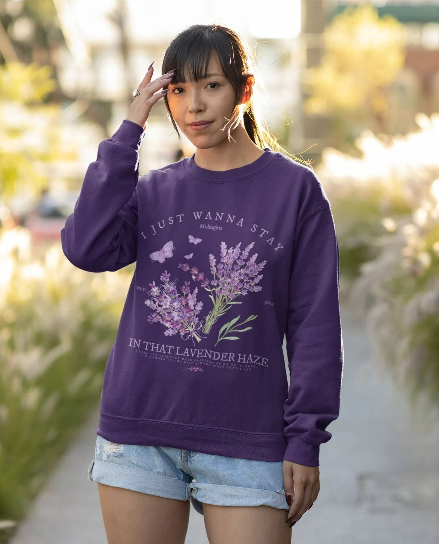 Lavender Haze Cottagecore Aesthetic Sweatshirt sold by DaisyDustLand