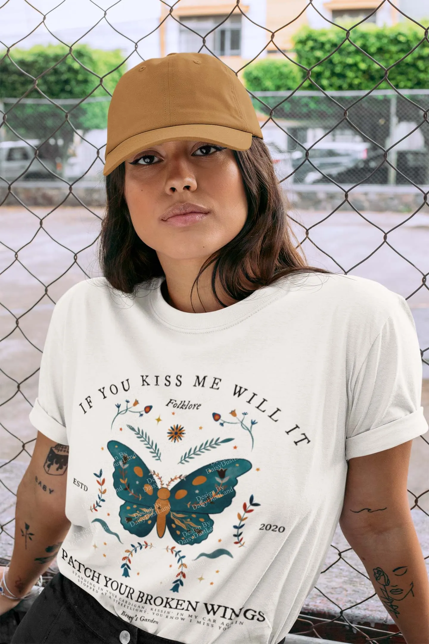 Betty's Garden Vintage Butterfly T-shirt sold by DaisyDustLand product image thumbnail 3