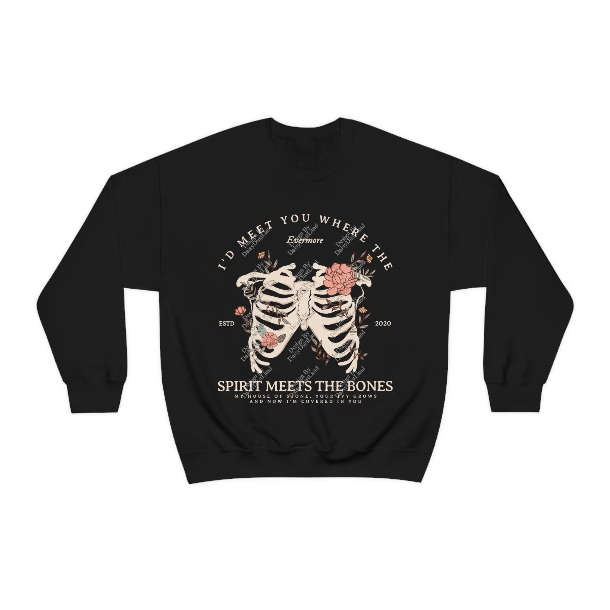 Ivy Rib Cage With The Flowers Evermore Sweatshirt sold by DaisyDustLand product image thumbnail 3