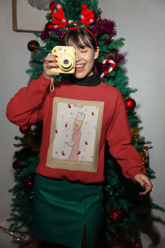 The Champagne Problems Tarot Card Themed Sweatshirt sold by DaisyDustLand