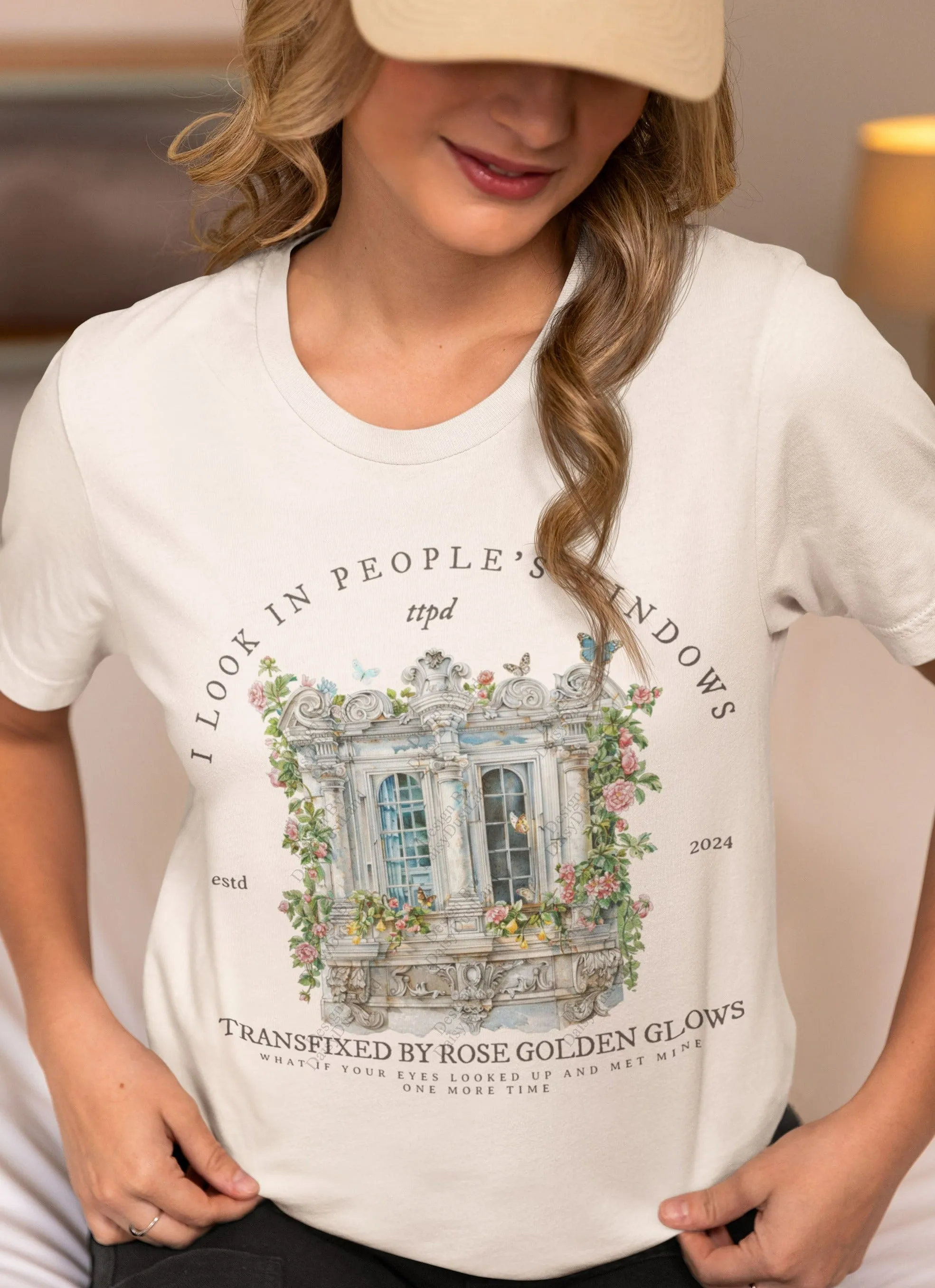 I look In People's Windows Historical Floral Window Aesthetic T-Shirt sold by DaisyDustLand