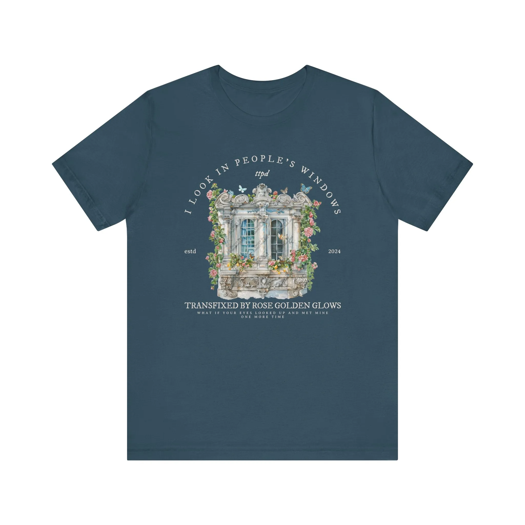 I look In People's Windows Historical Floral Window Aesthetic T-Shirt sold by DaisyDustLand product image thumbnail 4
