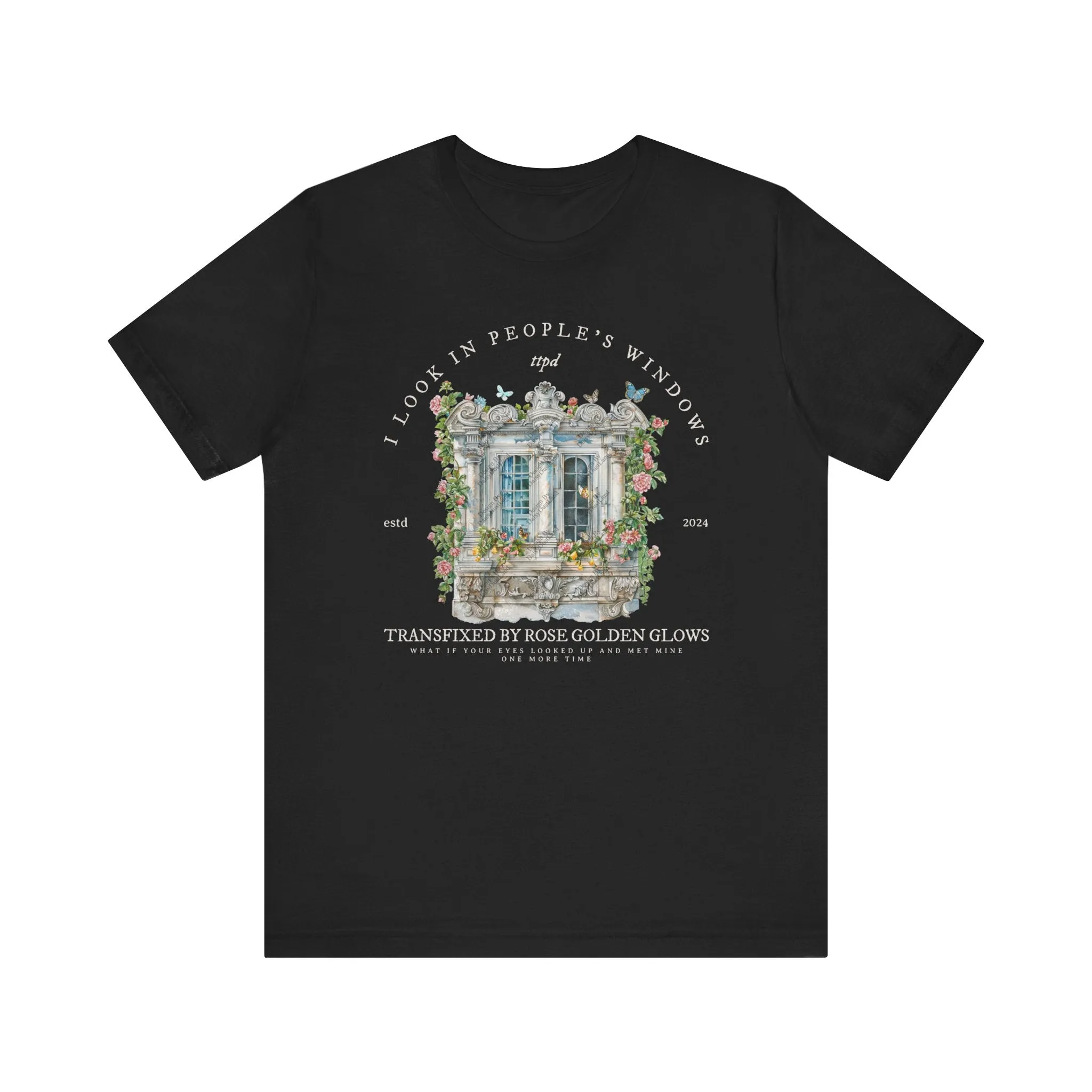 I look In People's Windows Historical Floral Window Aesthetic T-Shirt sold by DaisyDustLand product image thumbnail 3