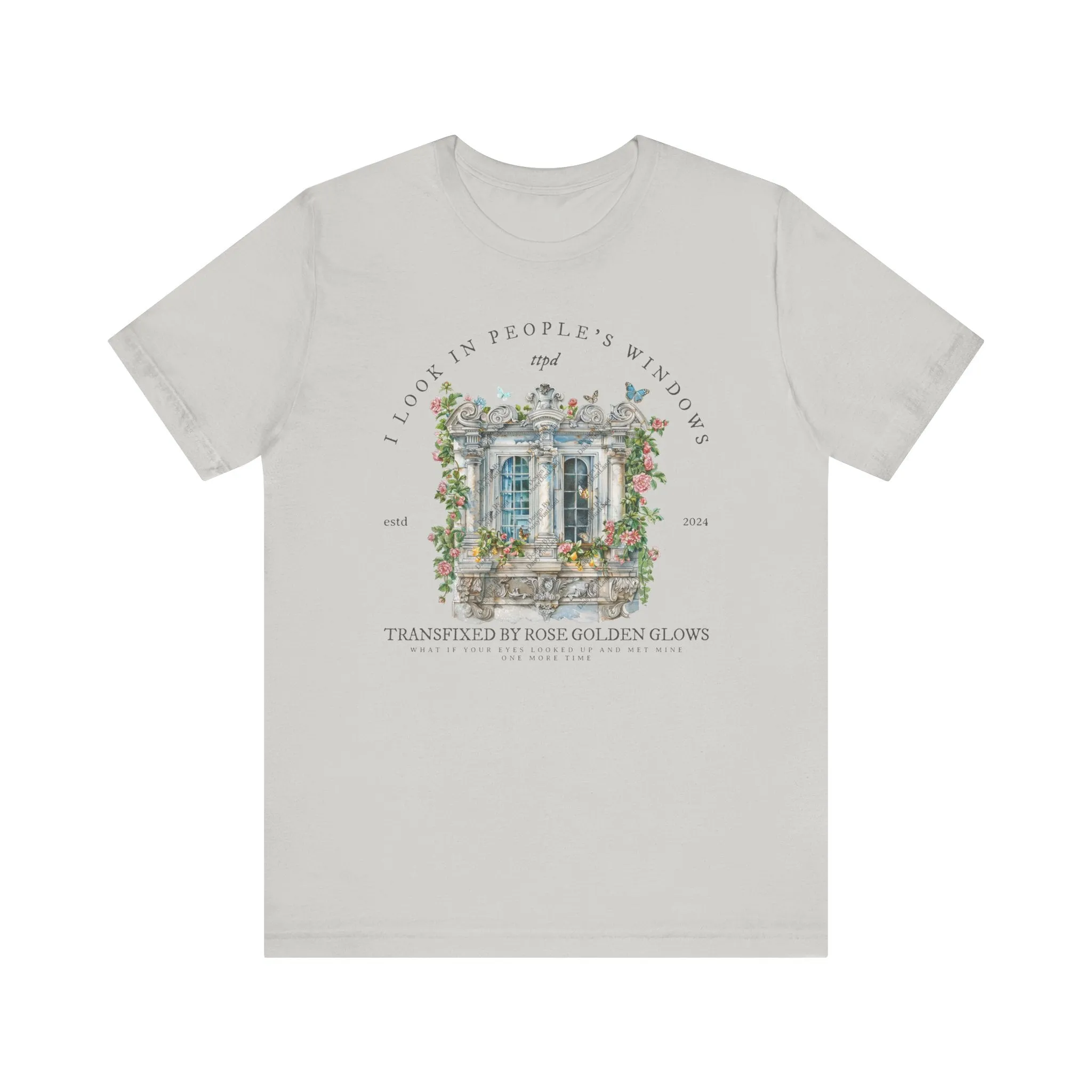 I look In People's Windows Historical Floral Window Aesthetic T-Shirt sold by DaisyDustLand product image thumbnail 2