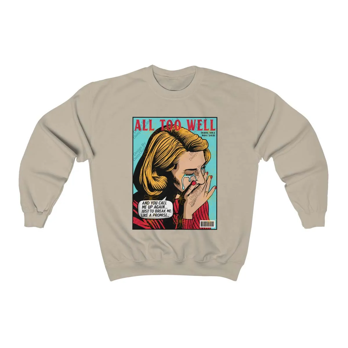 All Too Well Pop Art Magazine Cover Crewneck sold by DaisyDustLand product image thumbnail 2