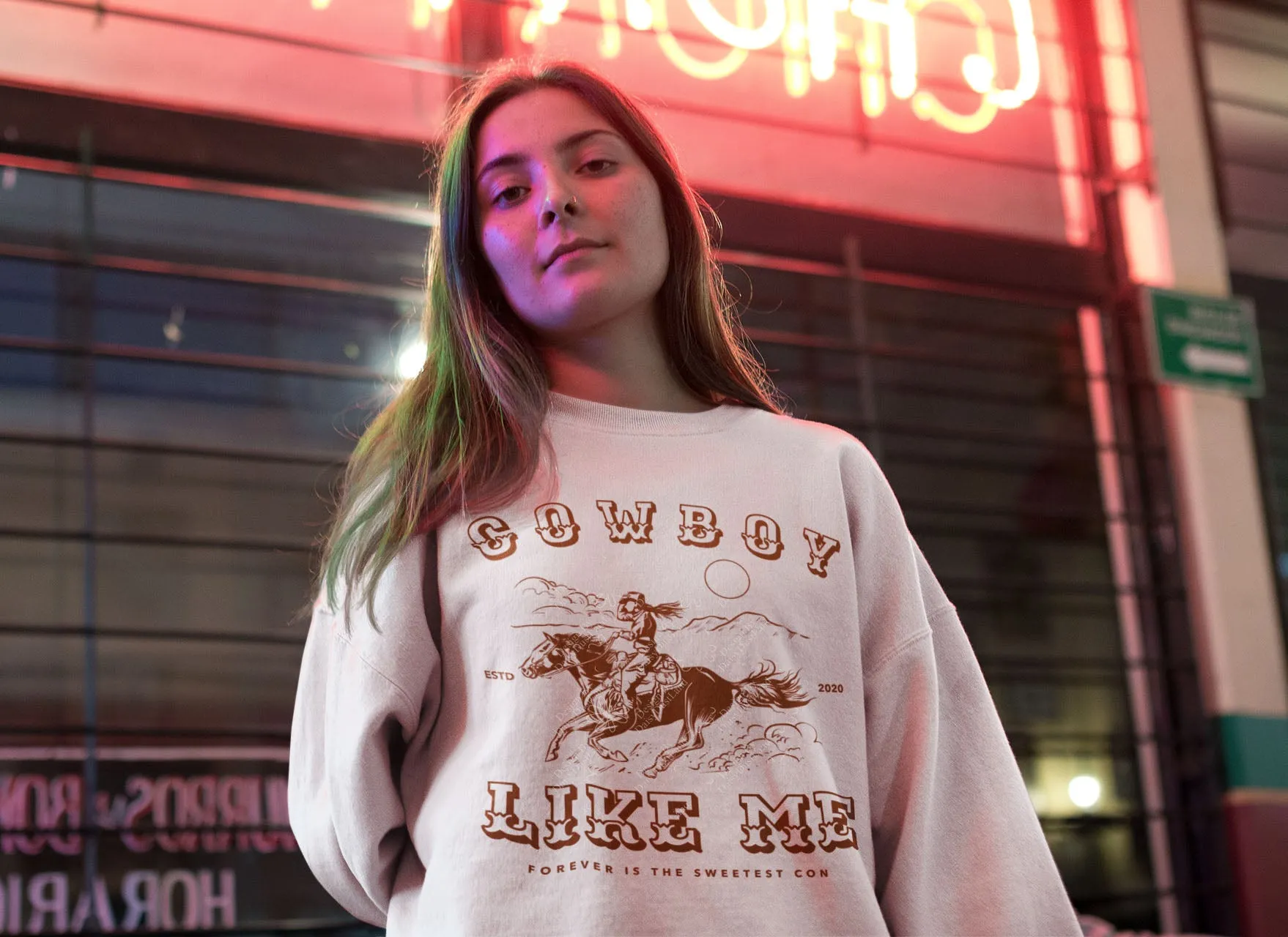 Cowboy Like Me Cowgirl Crewneck no:1 sold by DaisyDustLand