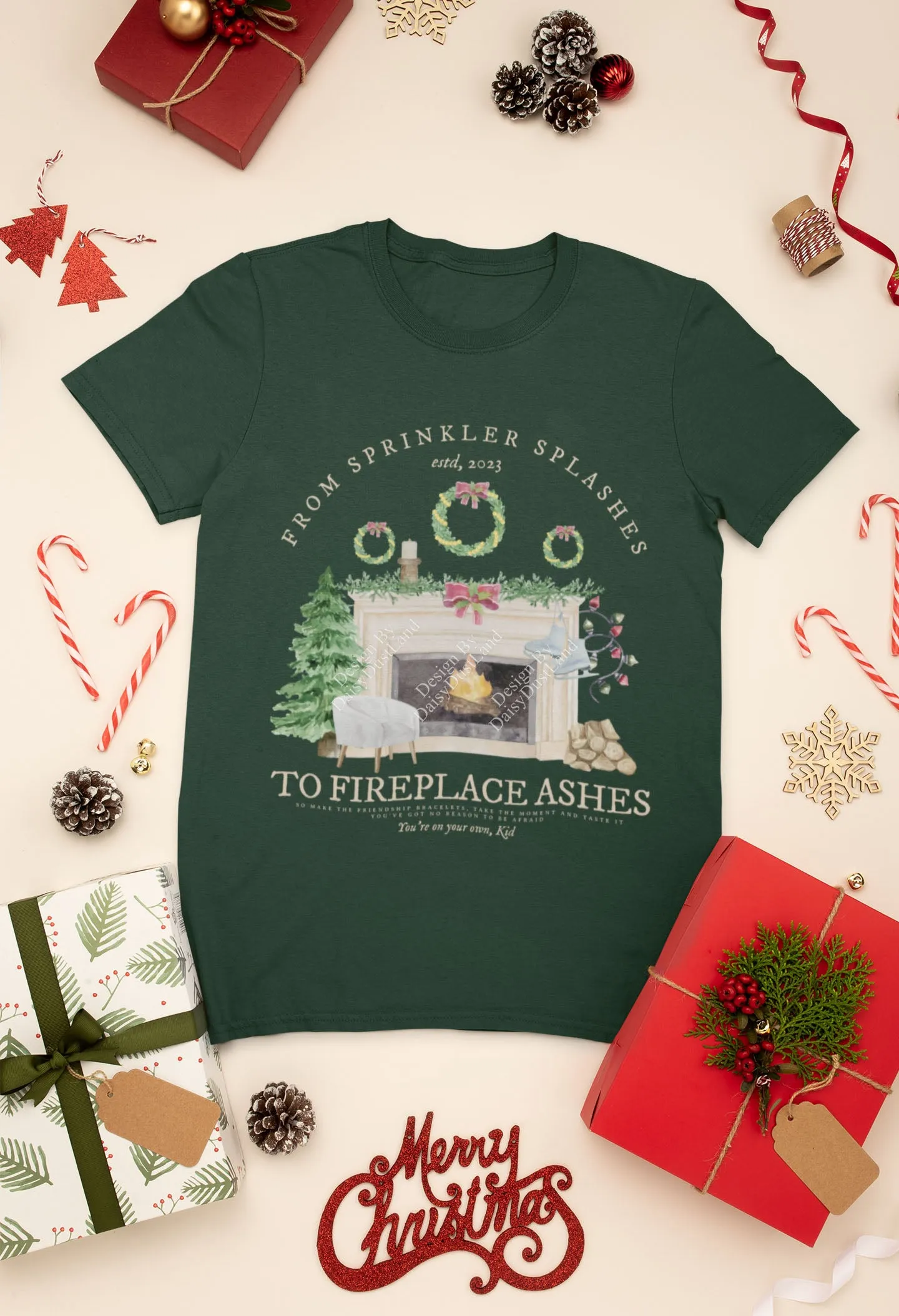 YOYOK Inspired Christmas Fireplace Tee sold by DaisyDustLand product image thumbnail 2
