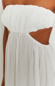 Bea White Midi Dress sold by Beginning Boutique